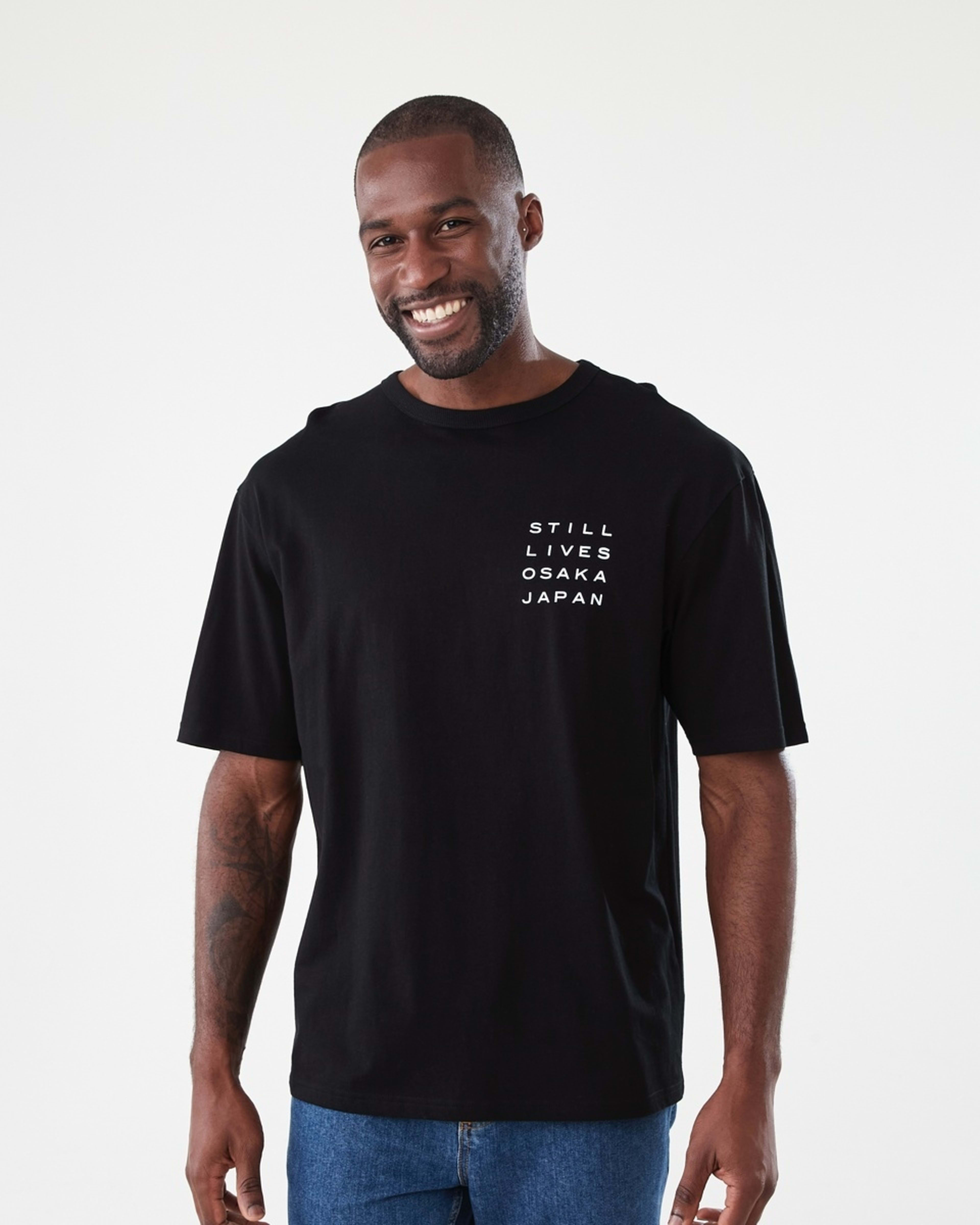 1 Oversized Graphic T-shirt Black