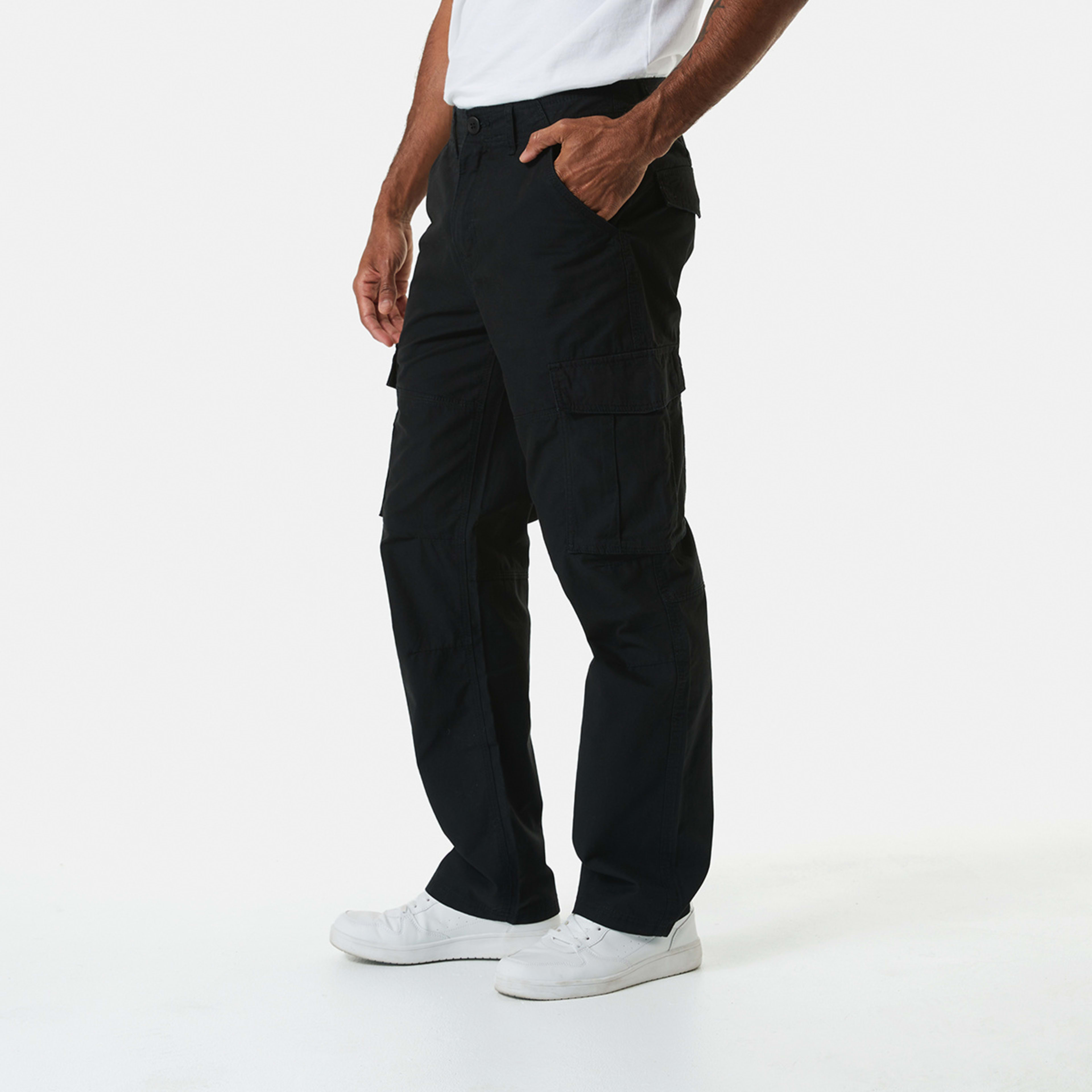 4 Regular Cargo Pants Black, 4 of 9