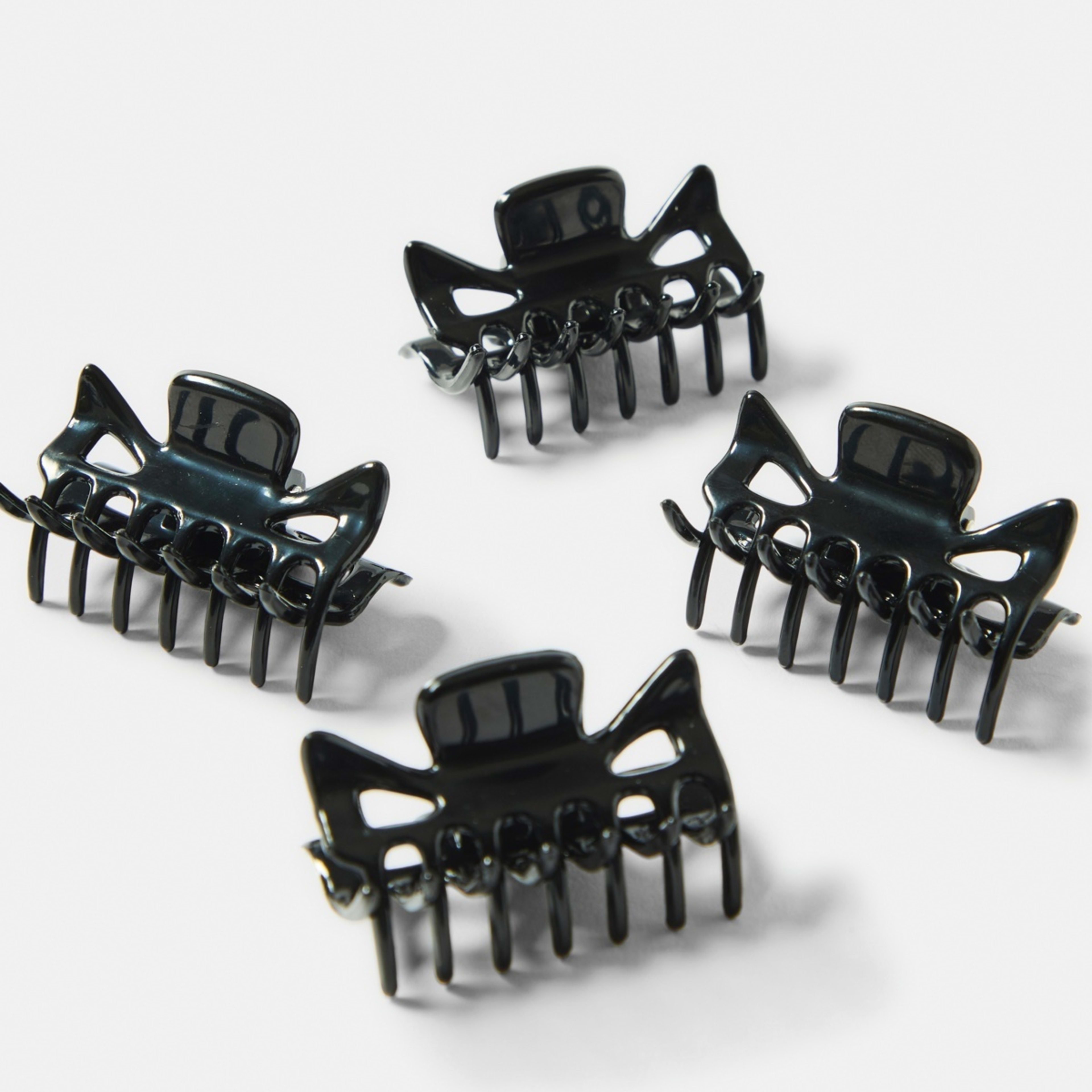 2 OXX Haircare 4 Pack Black Mini Classic Claw Hair Clip, 2 of 3