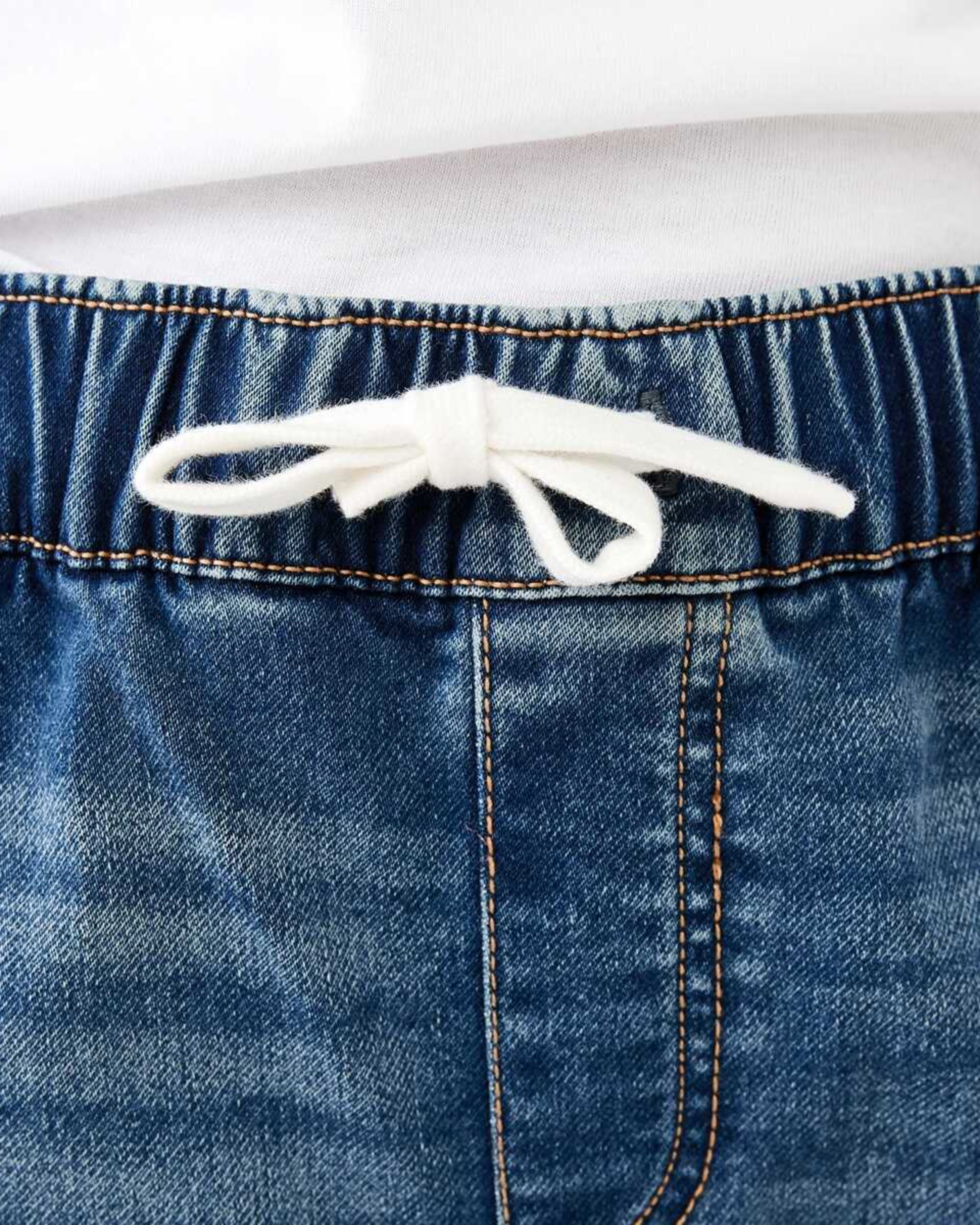 3 Denim Cargo Joggers Mid Wash, 3 of 9