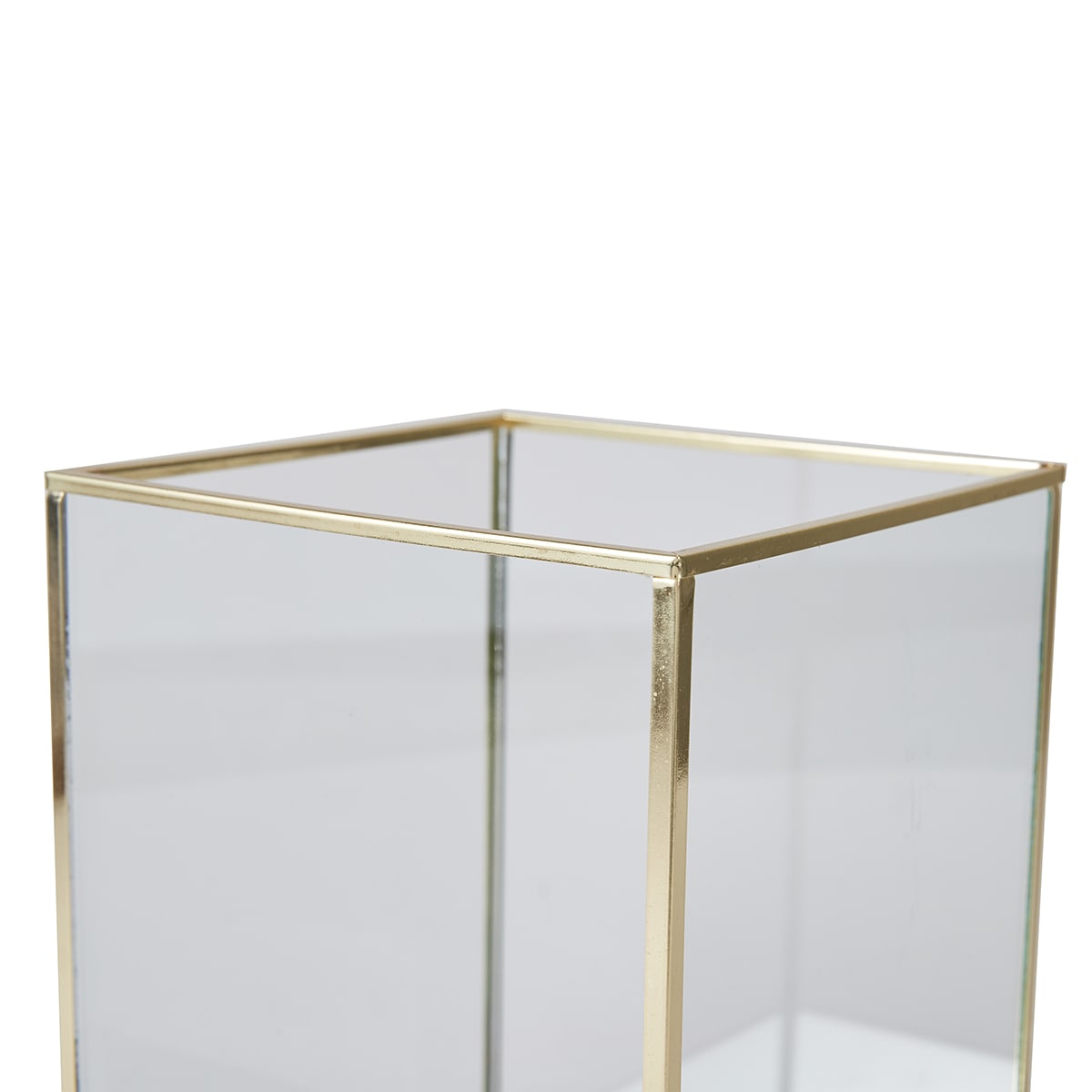Brass Look Glass Pillar Holder Kmart