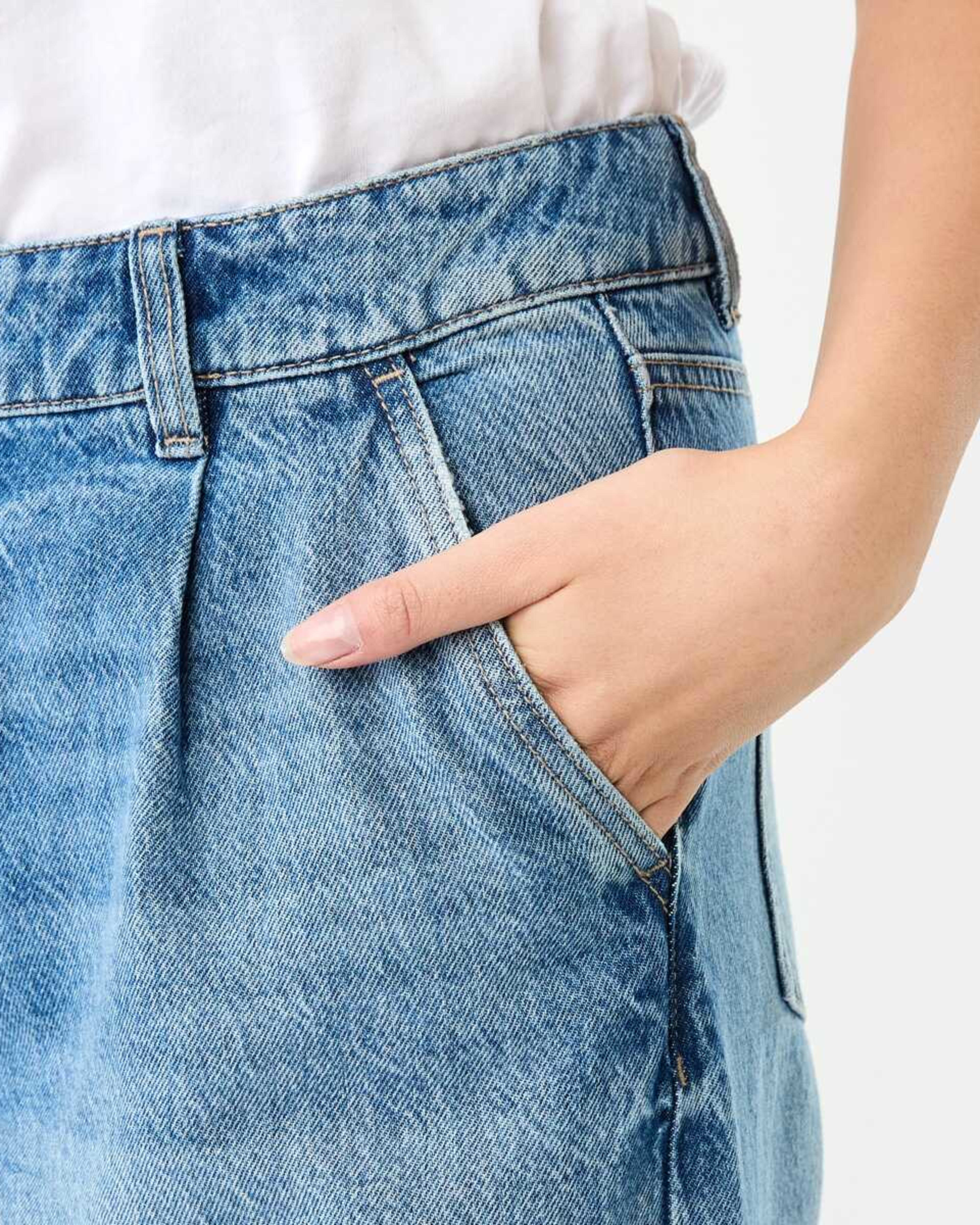 6 Pleat Front Jeans MID WASH, 6 of 9