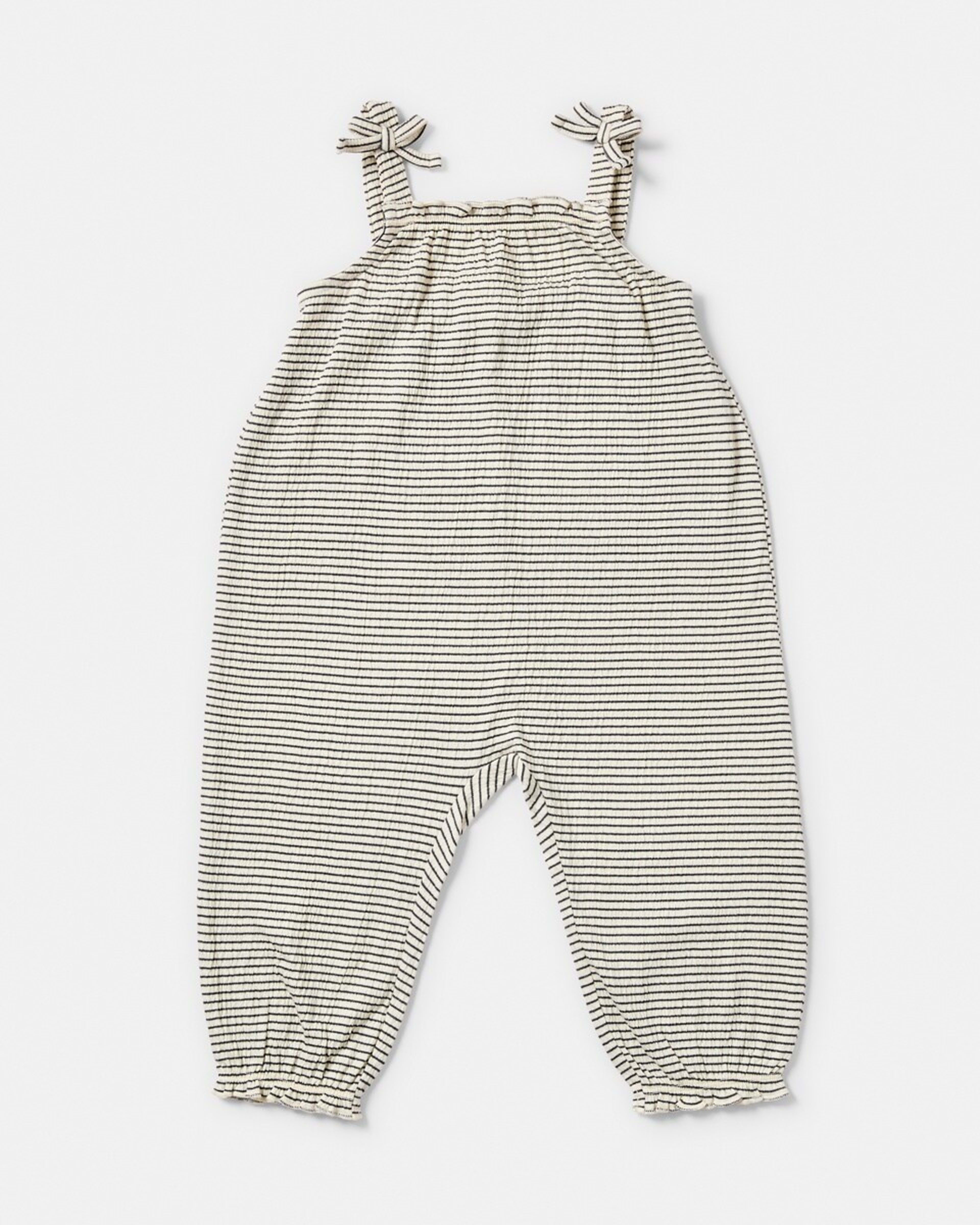 1 Long Leg Crinkle Romper CREAM STRIPES