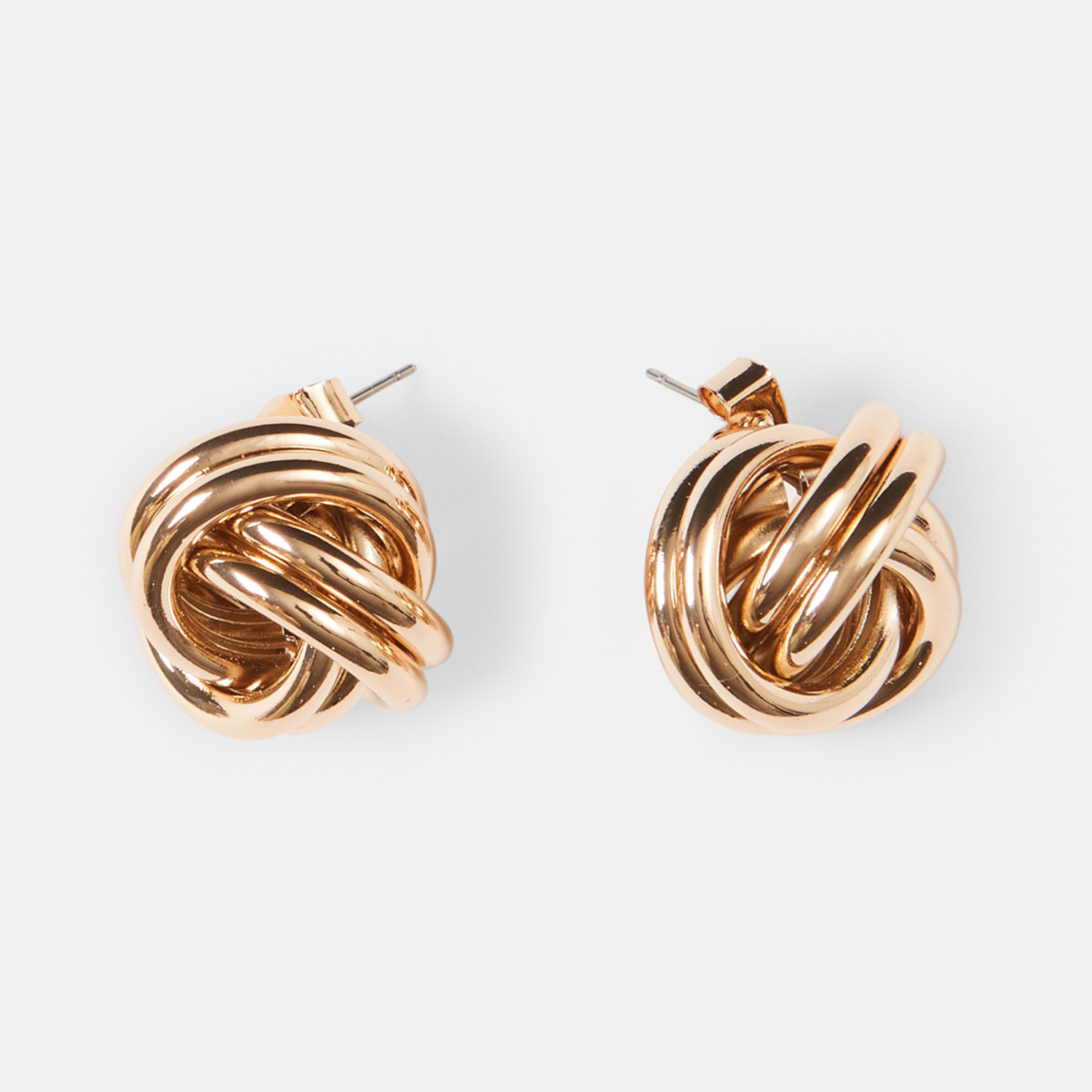 1 Knot Stud Earrings - Gold Tone Gold, 1 of 4