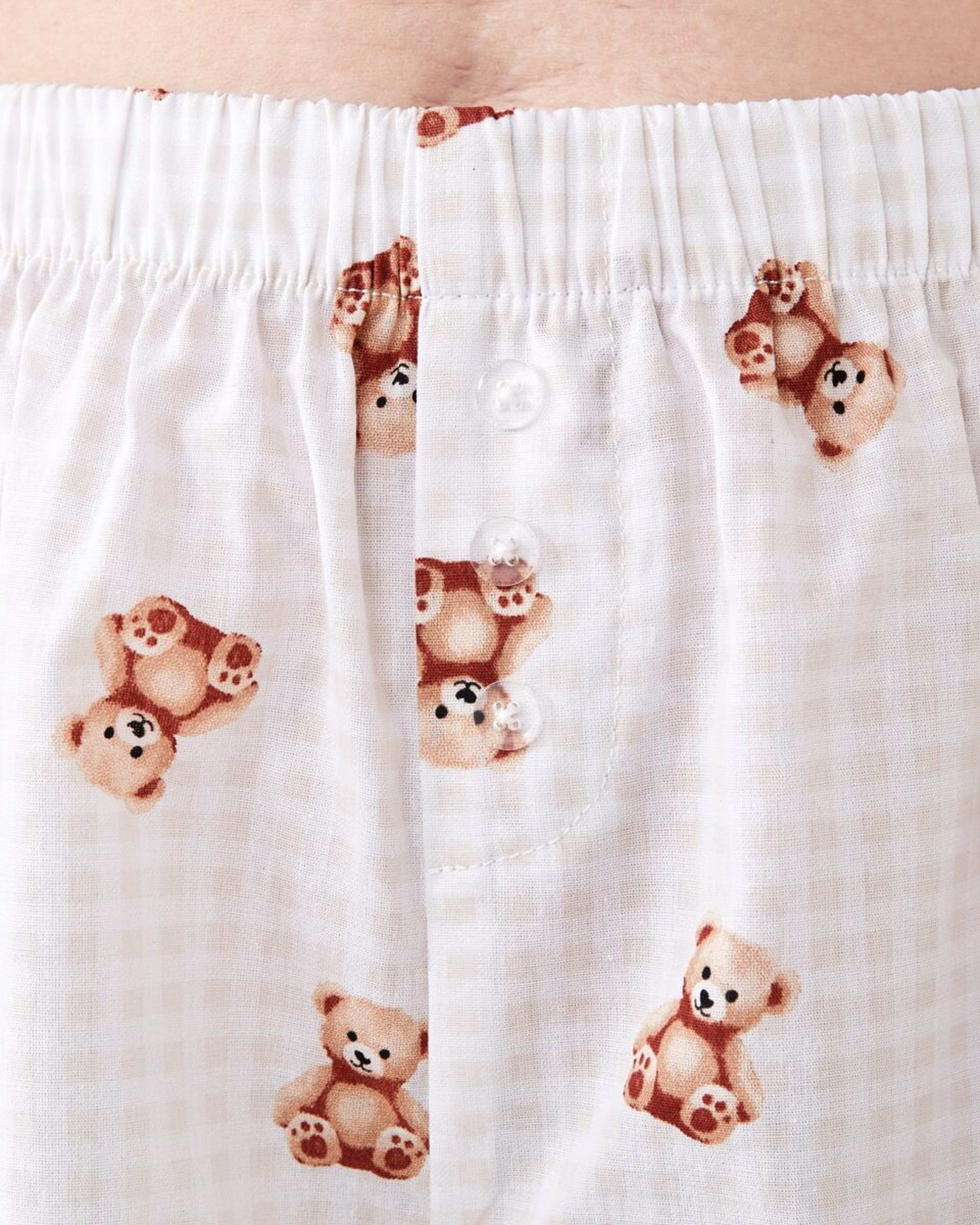 4 Woven Boxer Shorts BEAR CHECK NATURAL BEIGE, 4 of 6