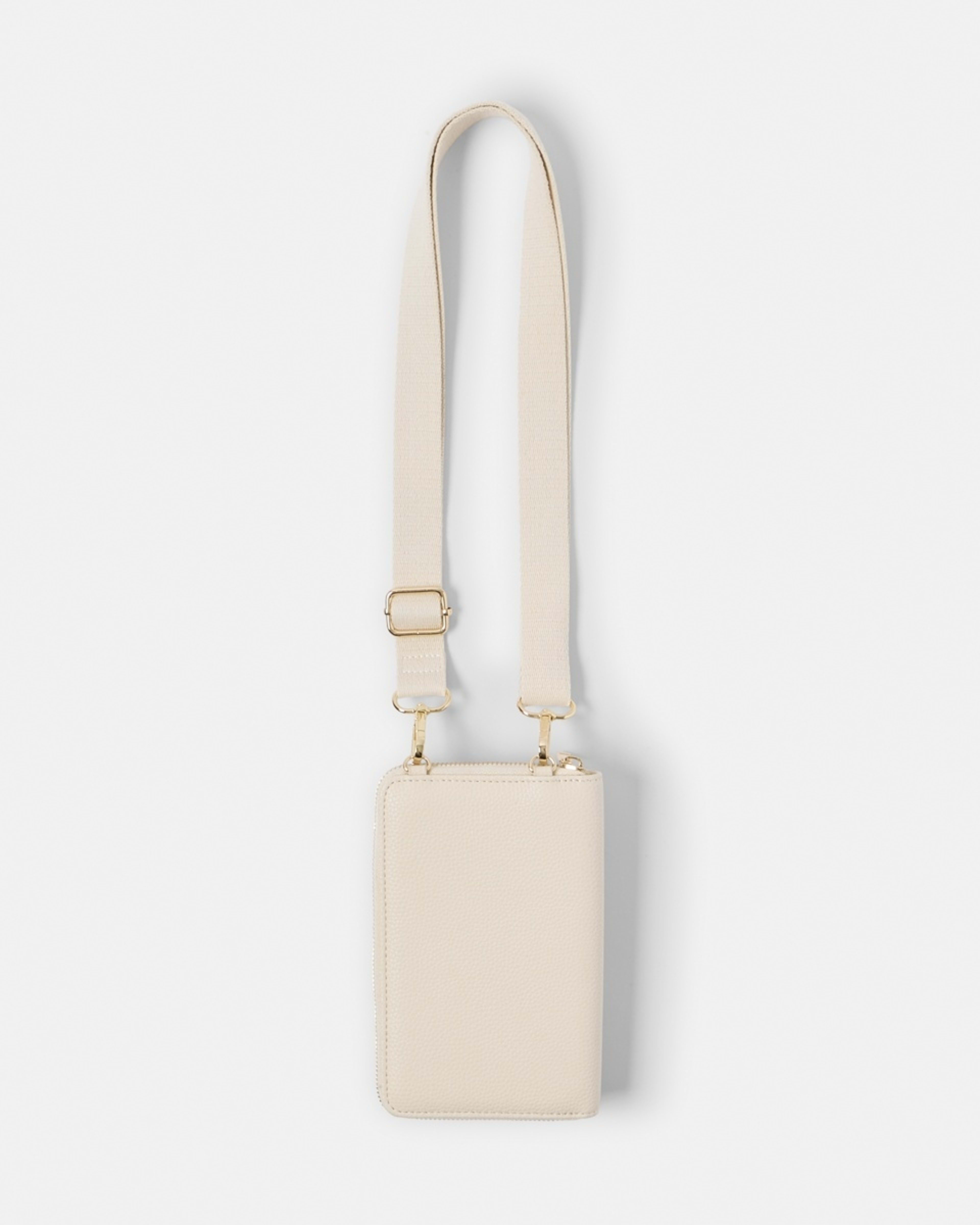 2 Sim Fabric Strap Phone Wallet PORCELAIN WHITE, 2 of 4