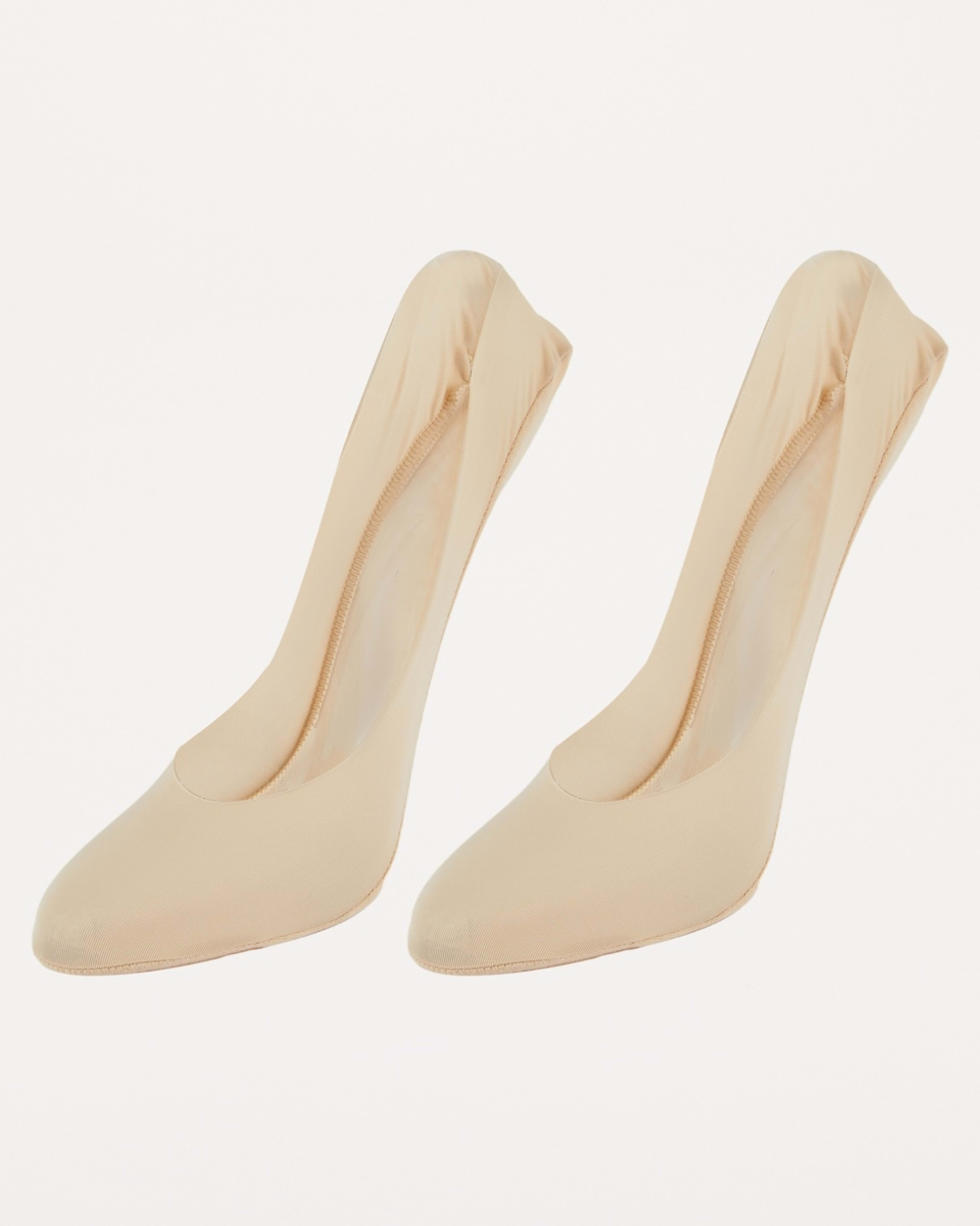 1 2 Pack Cushioned No Show Footlets NATURAL FOOTLET