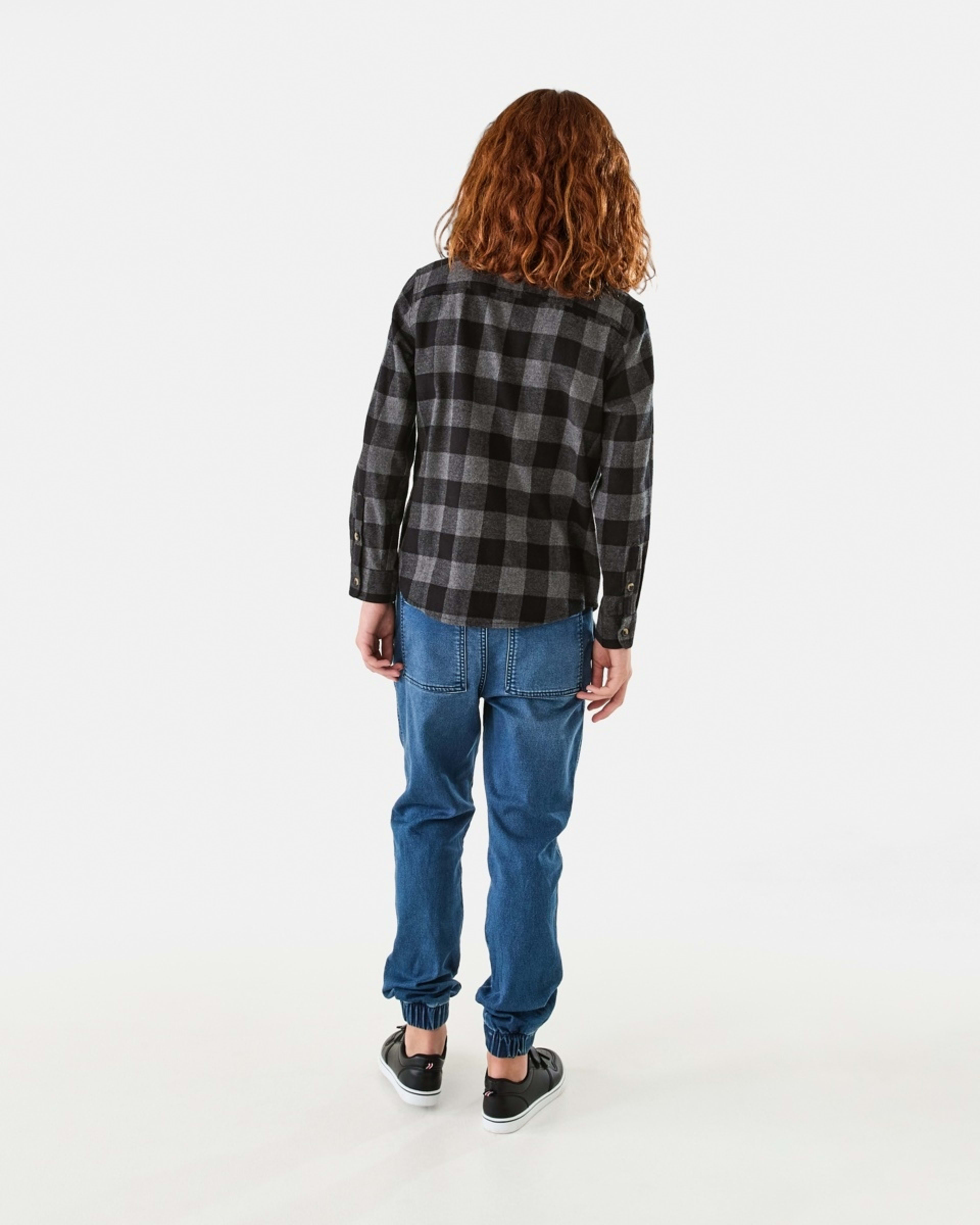 7 Long Sleeve Flannel Shirt Char Check, 7 of 9