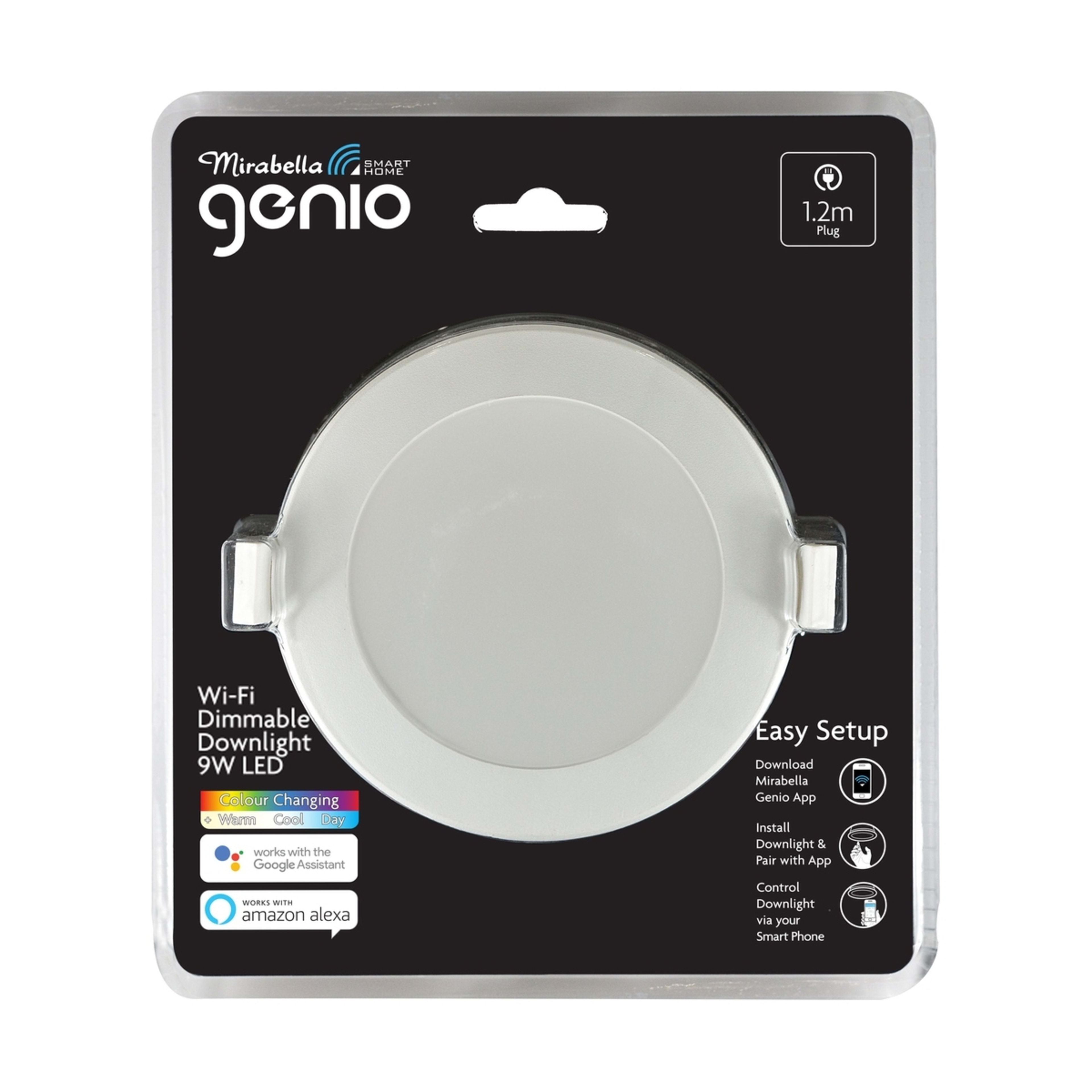 1 Mirabella Genio 9W LED Wi-Fi Dimmable Downlight