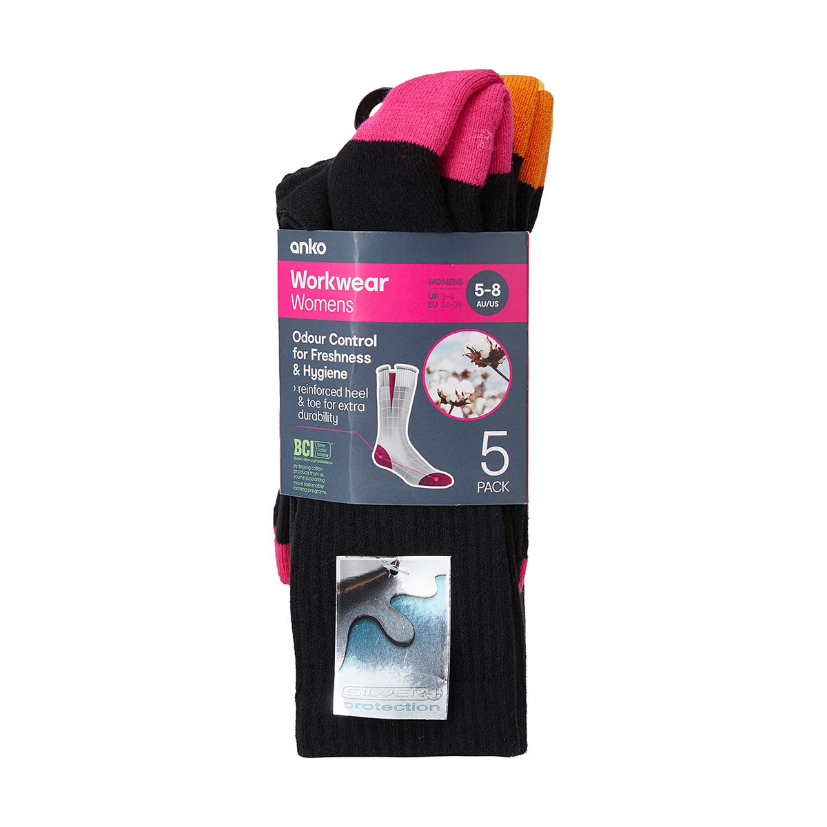 5 Pack Crew Jackeroo Industrial Socks Kmart