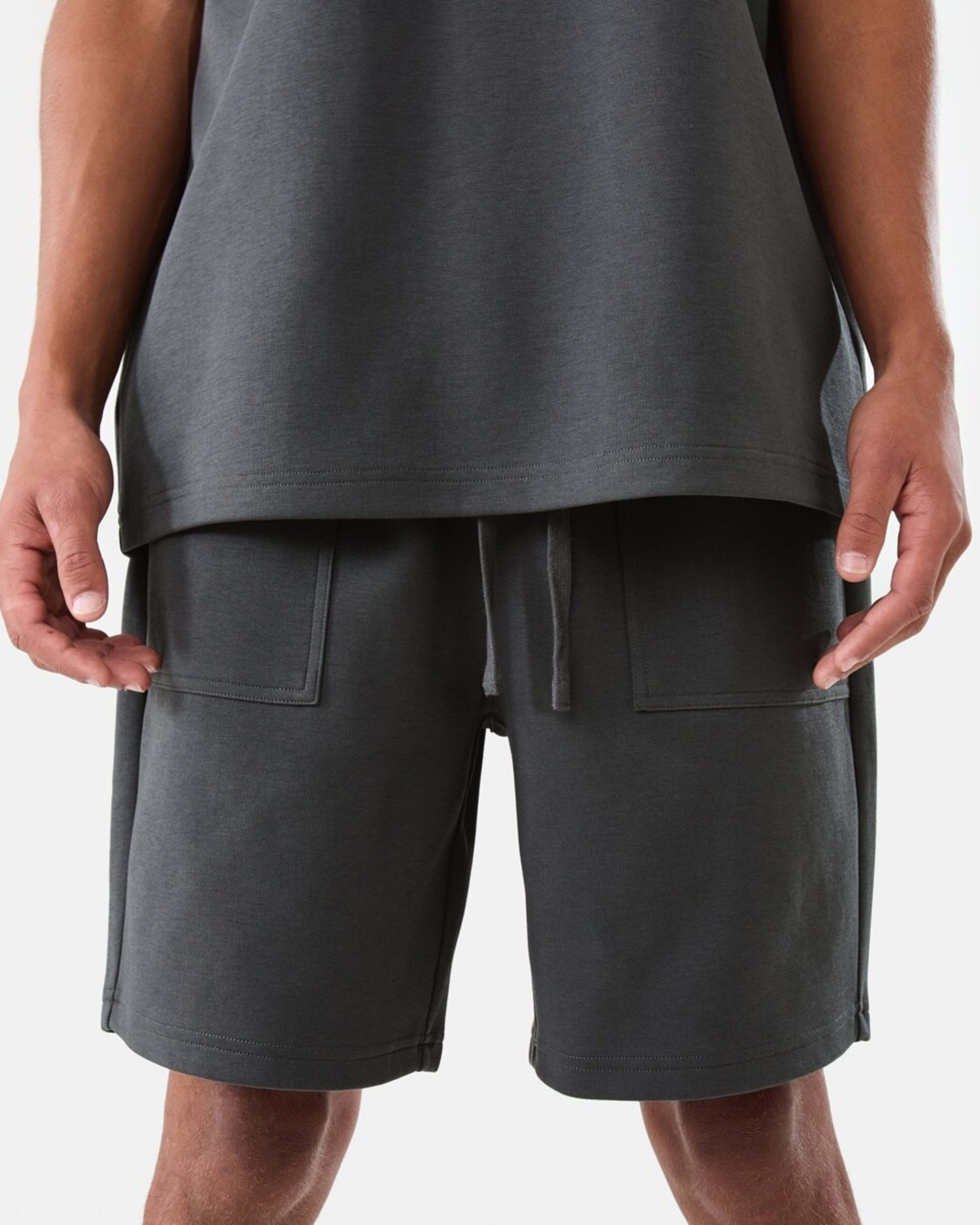 1 Elastic Waist Interlock Knit Shorts VOLCANIC ROCK, 1 of 7