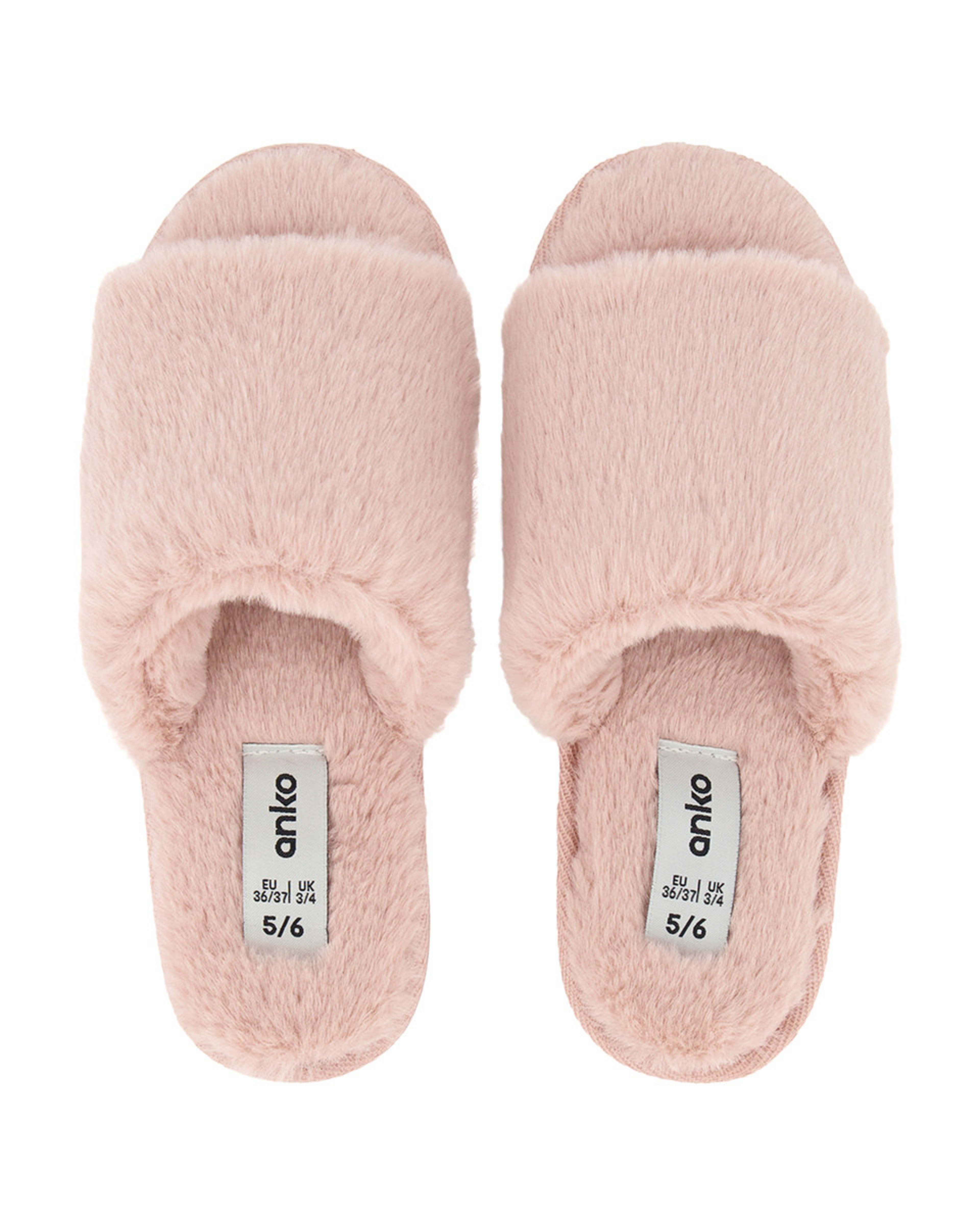 Single Band Furry Slides - Kmart