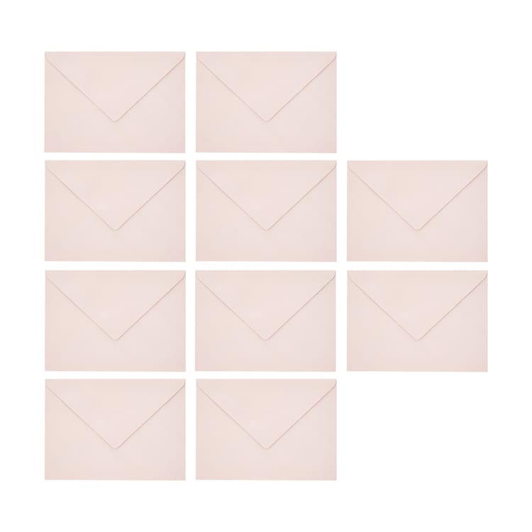 10 Pack Envelopes Blush Kmart