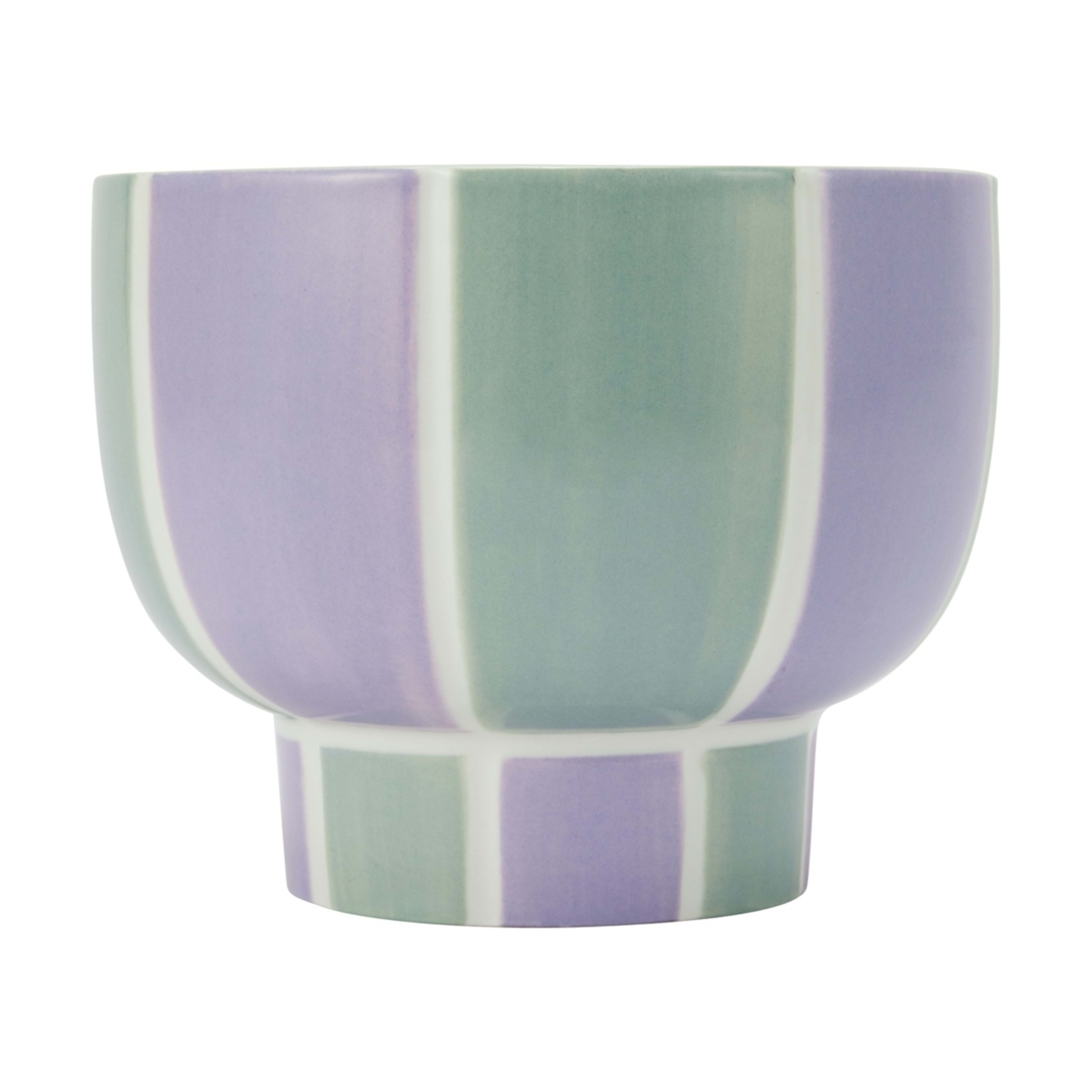 1 Tangerine and Berry Stripe Pedestal Fragrant Candle