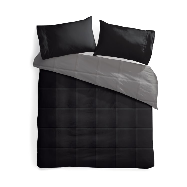 Reversible Comforter Set Queen Bed, Black Kmart