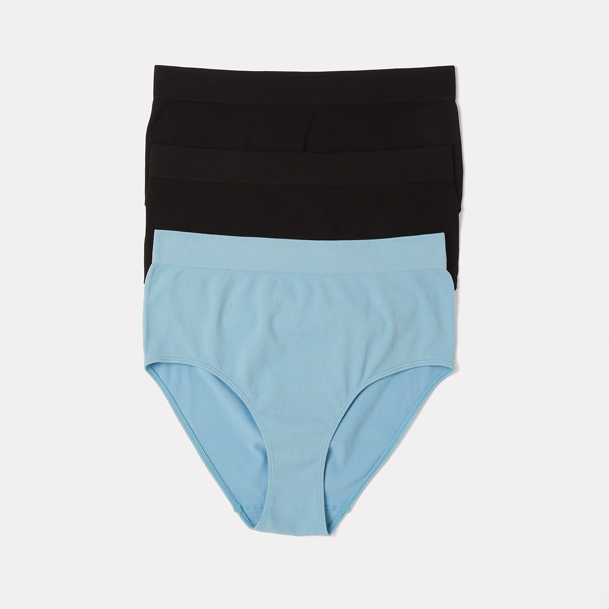 3 Pack Curve Rib Seamfree Full Briefs Kmart