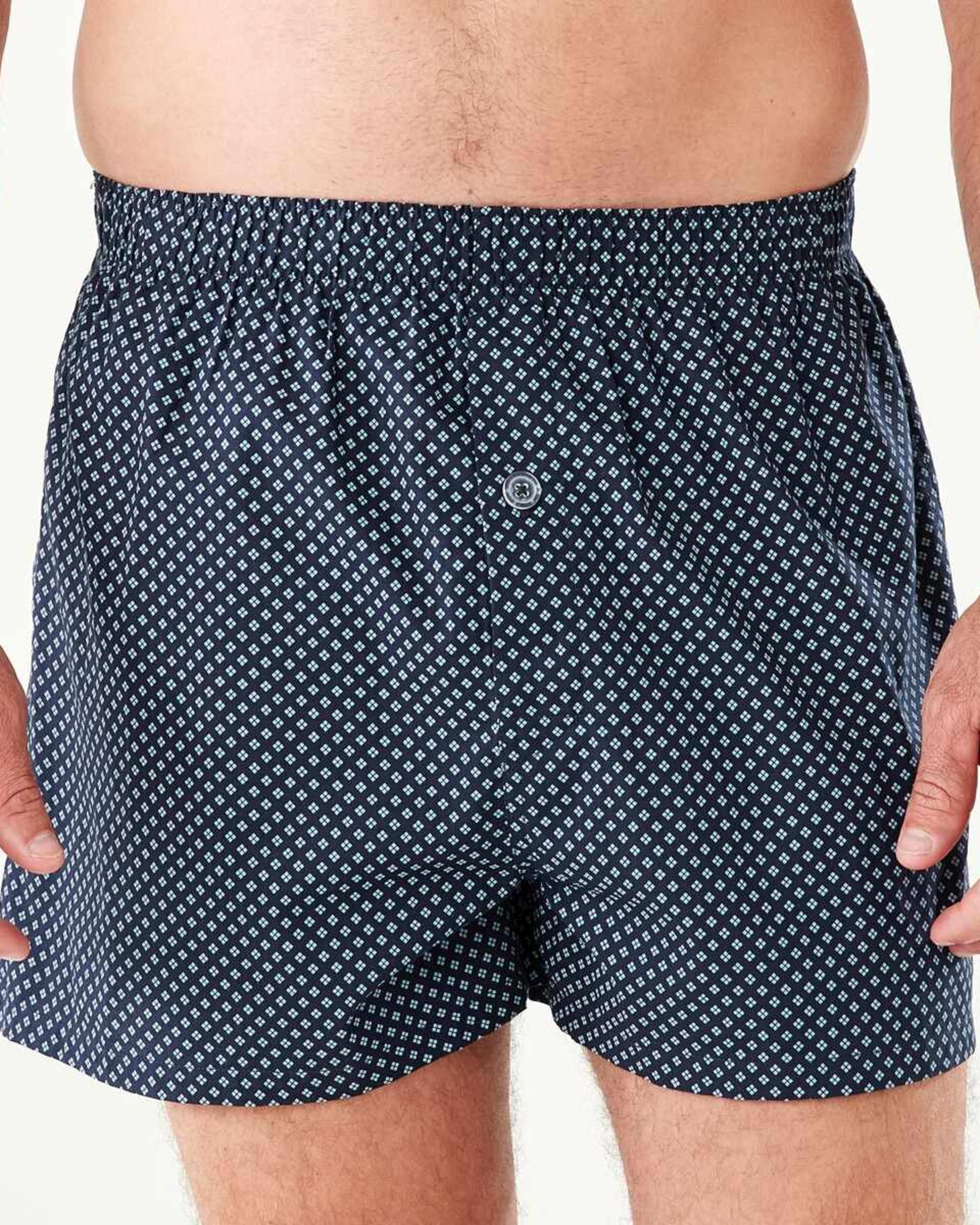 2 3 Pack Alpha Classic Woven Boxers Banking Stripe Black Iris, 2 of 8