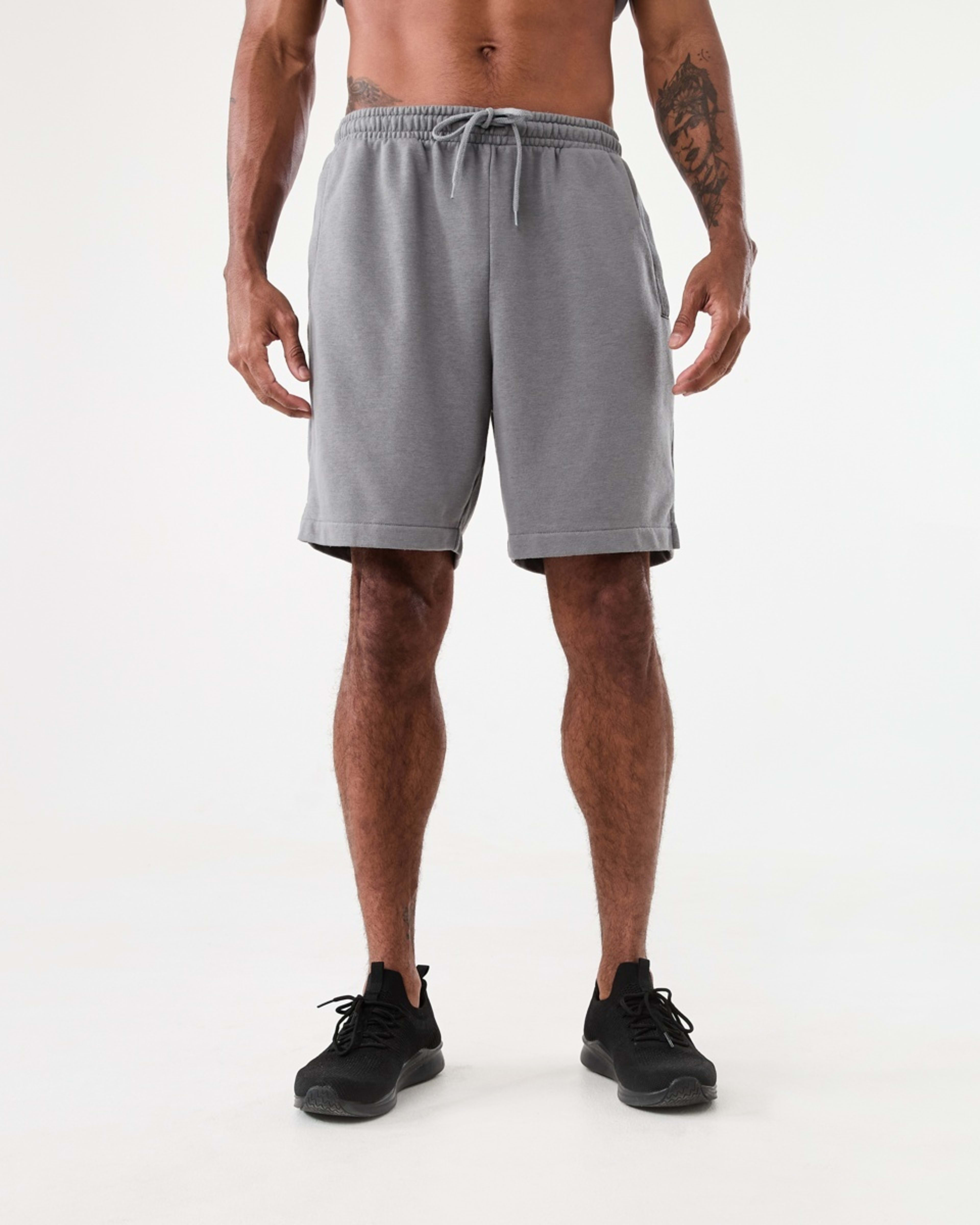 6 Active Mens Washed Terry Shorts Quietshade, 6 of 6