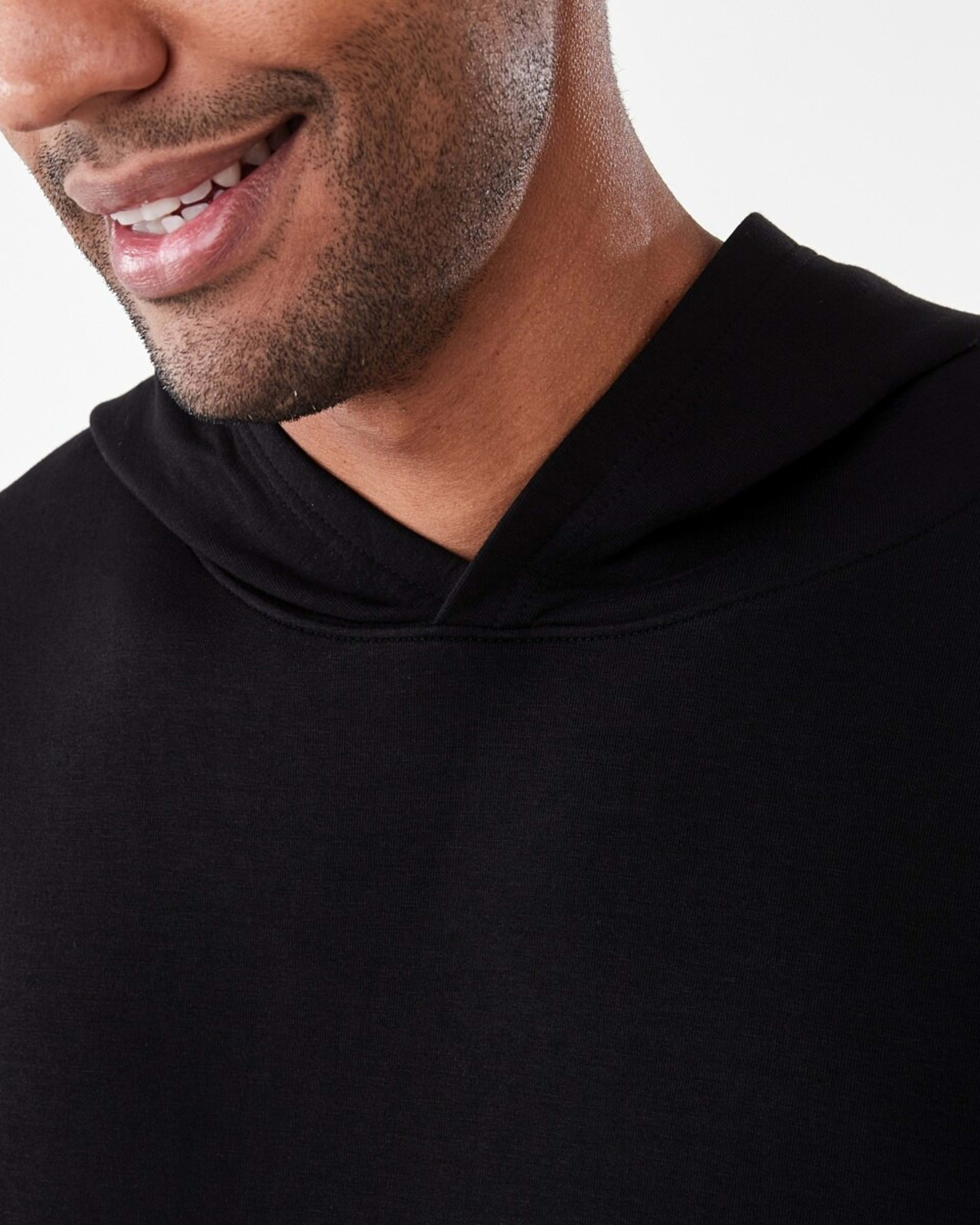 5 Active Mens Relaxed Scuba Hoodie BLACK, 5 of 5