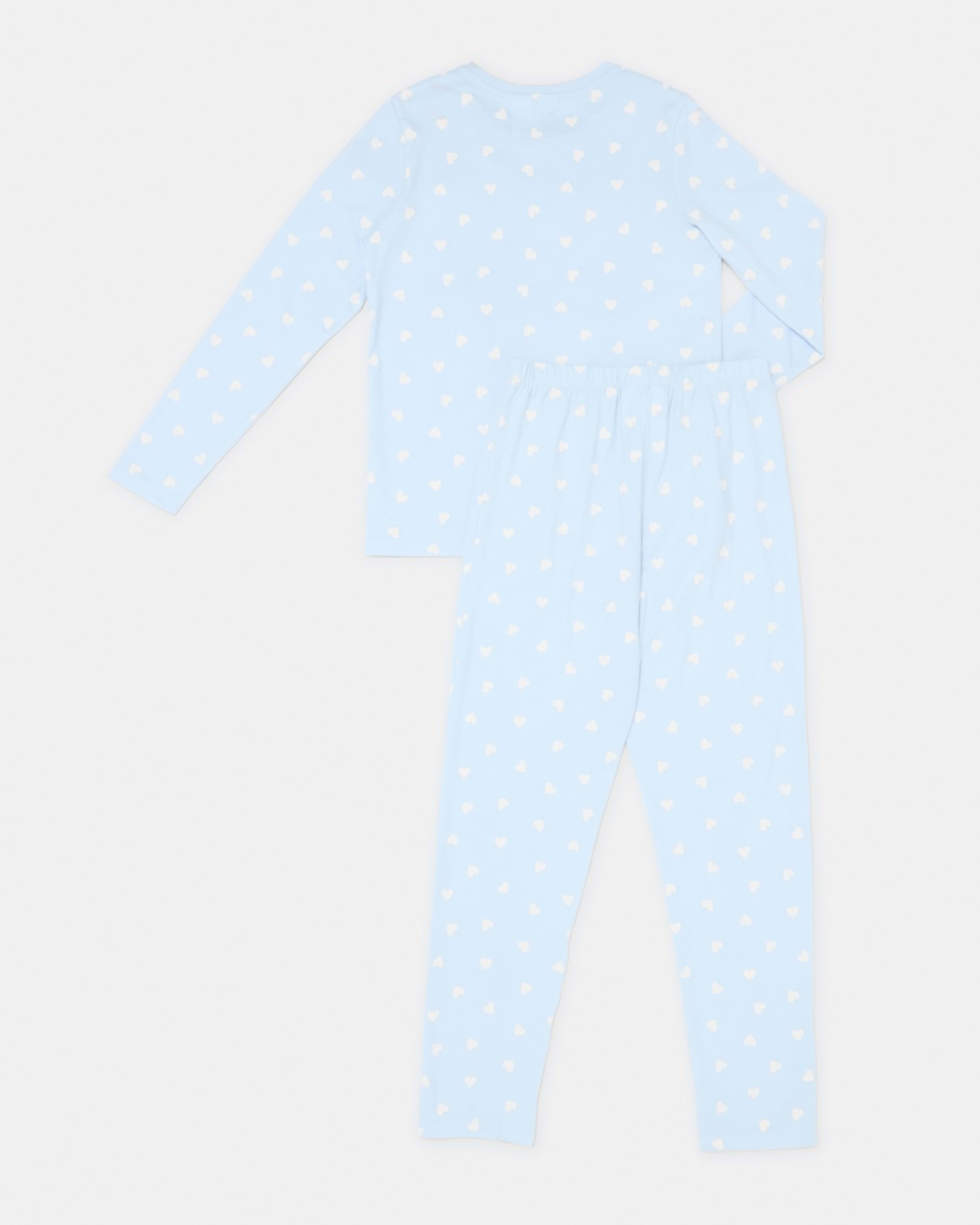 7 Knit Pyjama Set Hearts Blue, 7 of 9