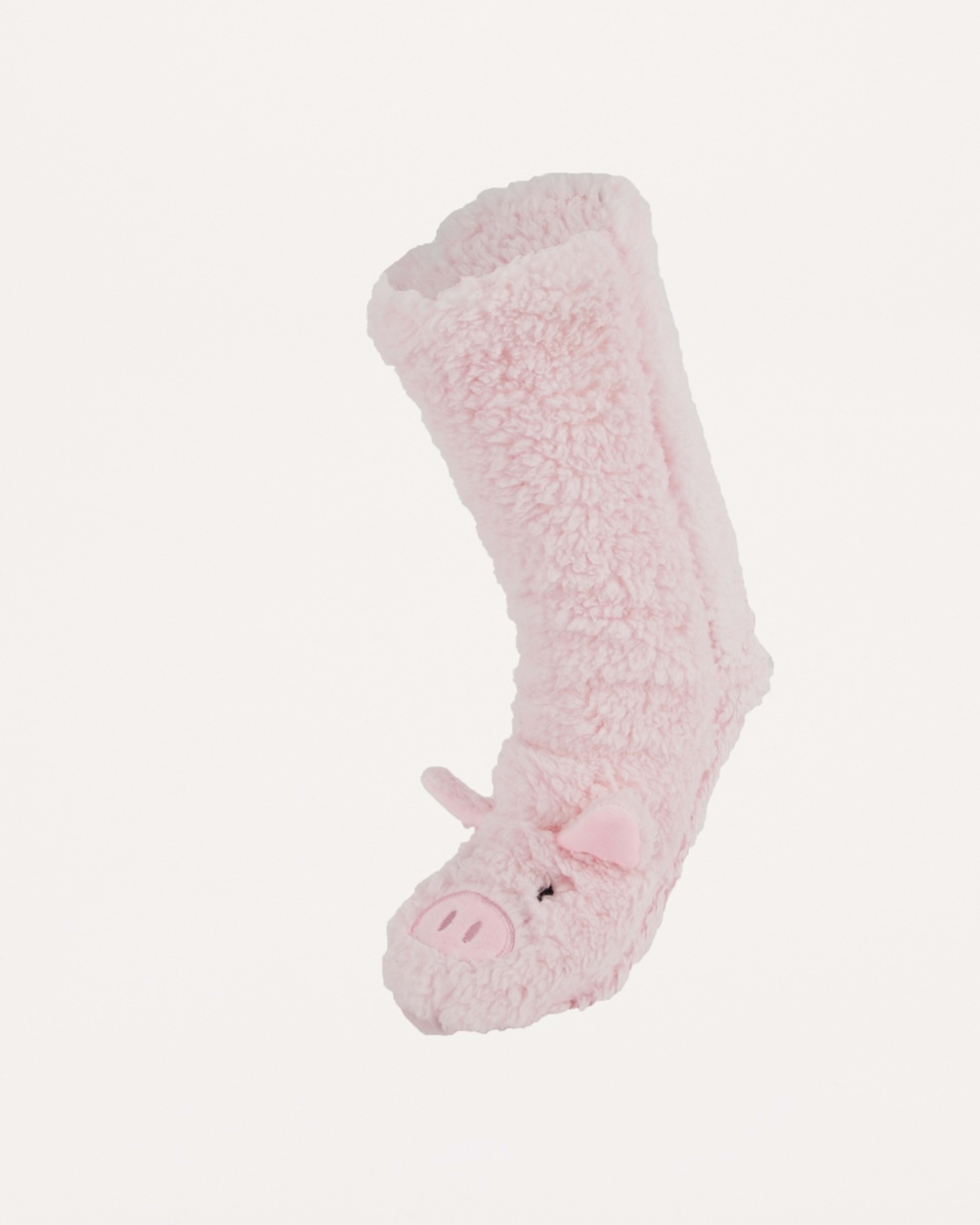 1 Novelty Sherpa Home Socks Piggy Sock, 1 of 3