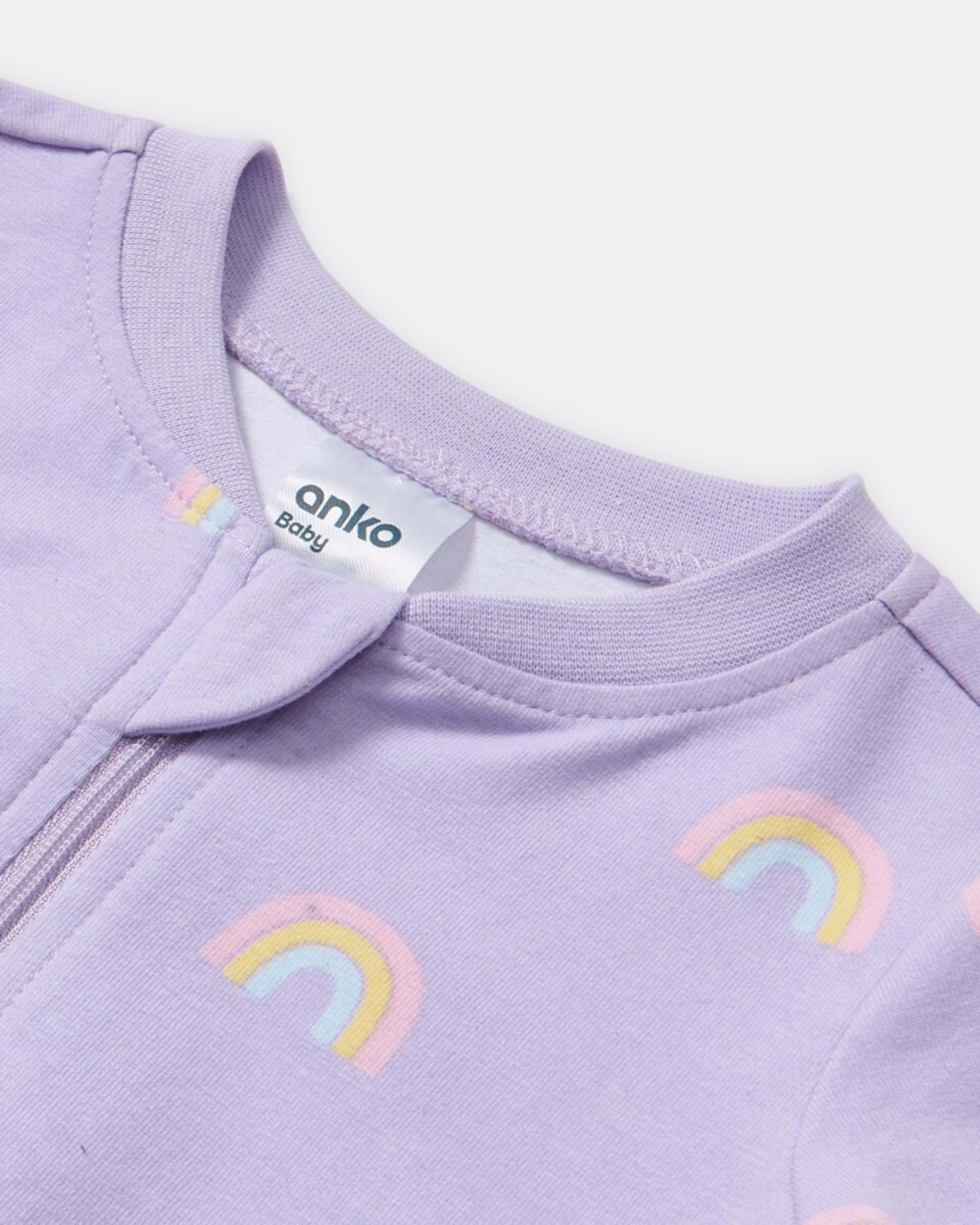 3 Turn Cuff Coverall Purple Rainbow, 3 of 3