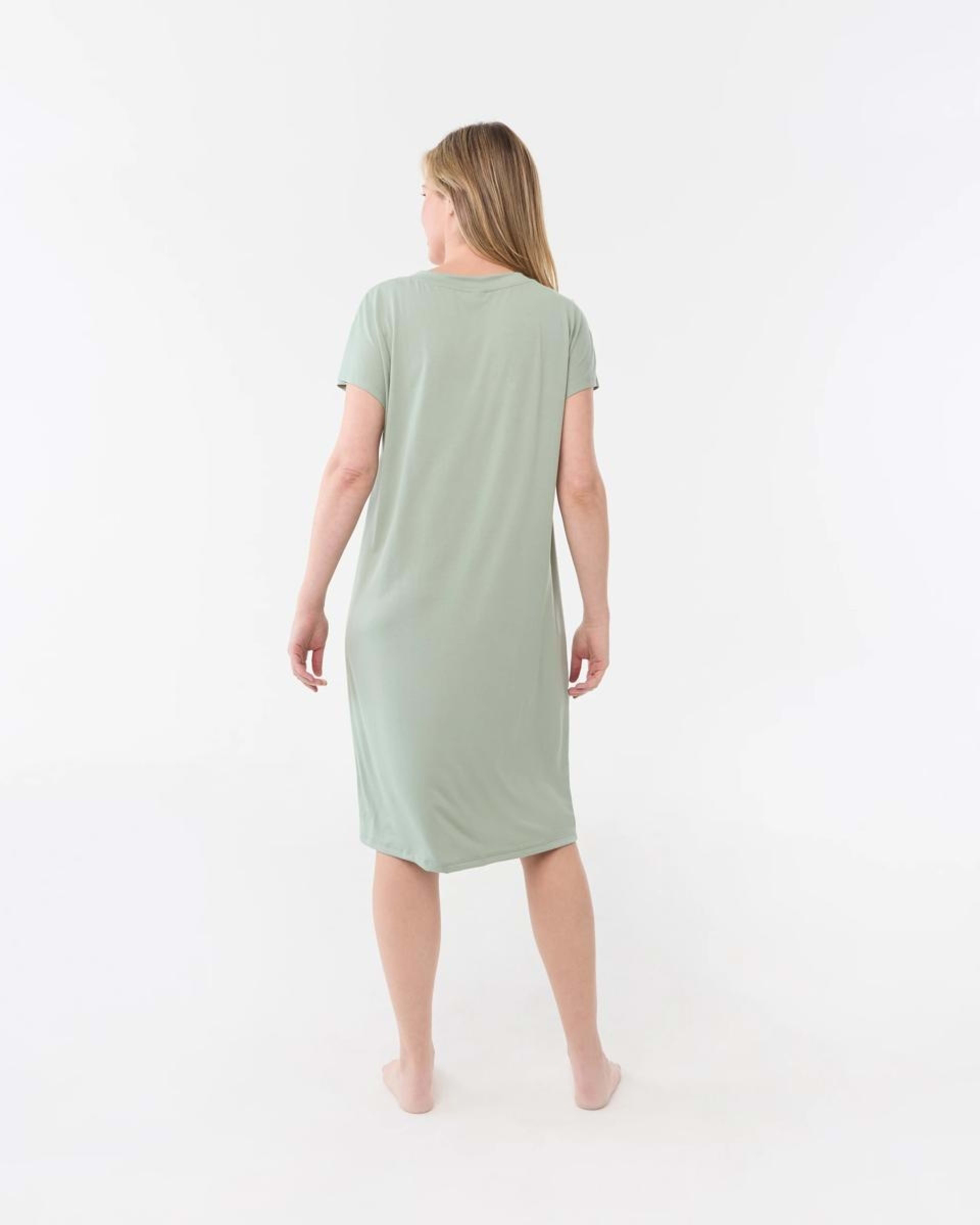 3 Short Sleeve Comfort Nightie ICEBERG GREEN, 3 of 5