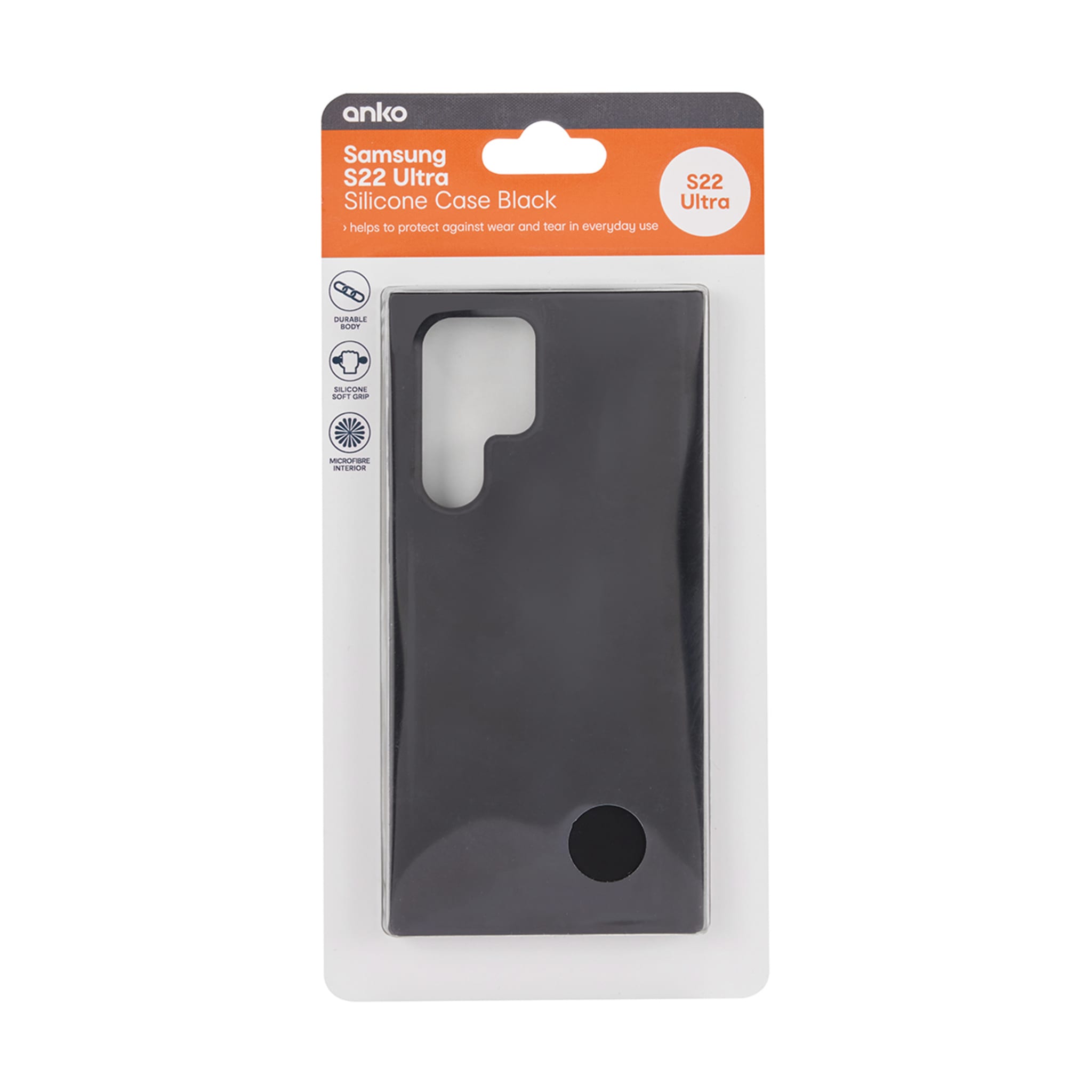 Samsung S22 Ultra Silicone Case Black Kmart