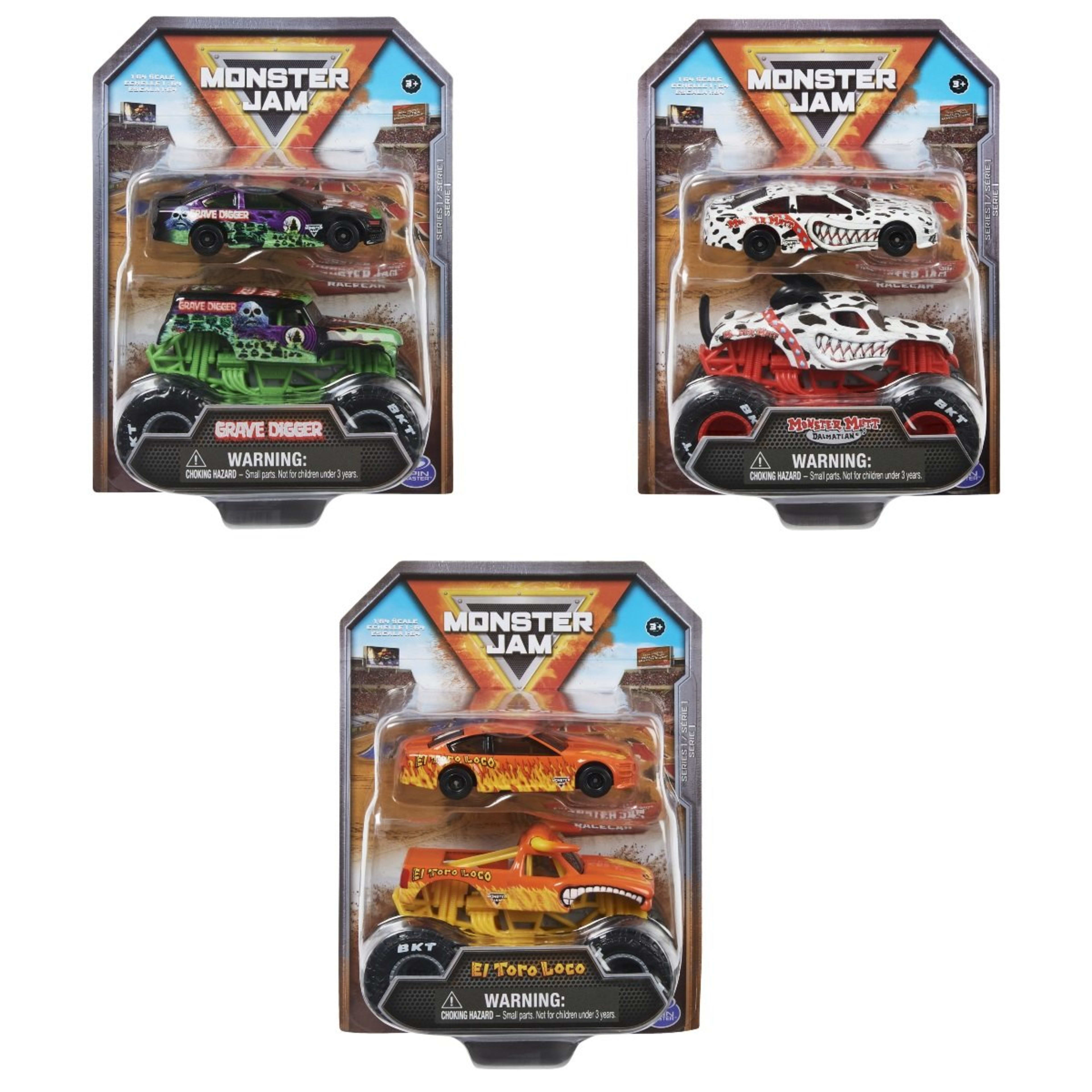 Monster Jam 1:64 Scale Truck and Race Car Set - Assorted - Kmart