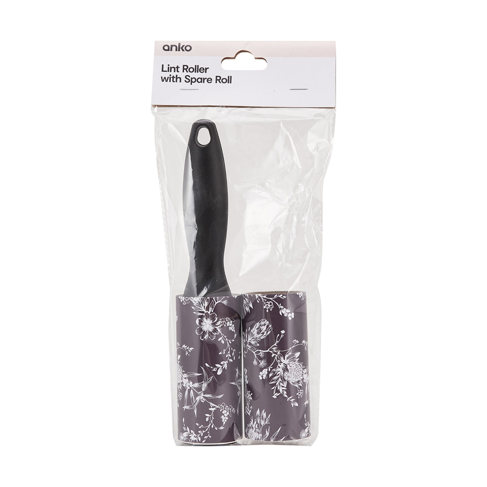 Lint Roller with Spare Roll Floral Kmart