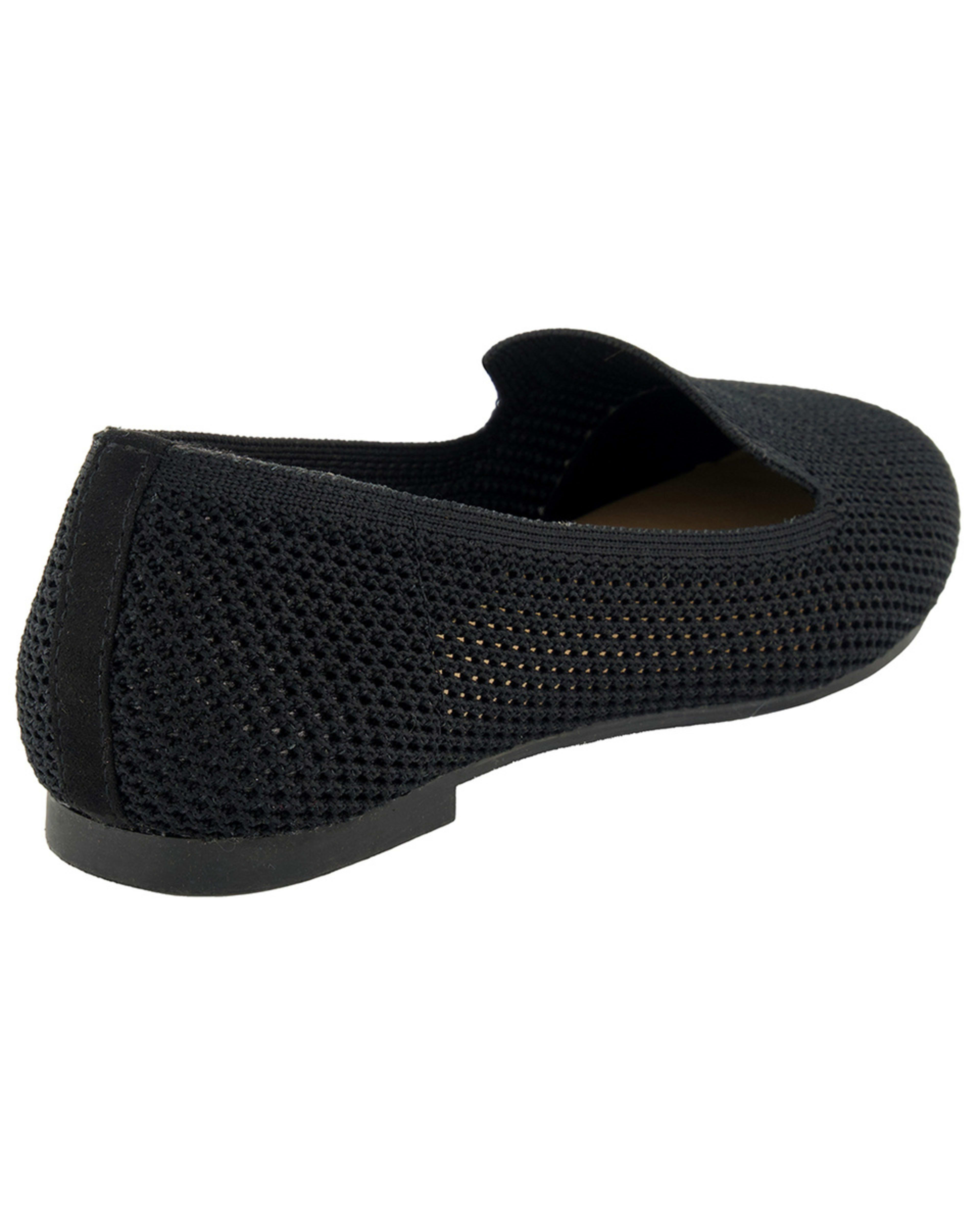 4 Knit Loafer Ballet Pumps Black, 4 of 5