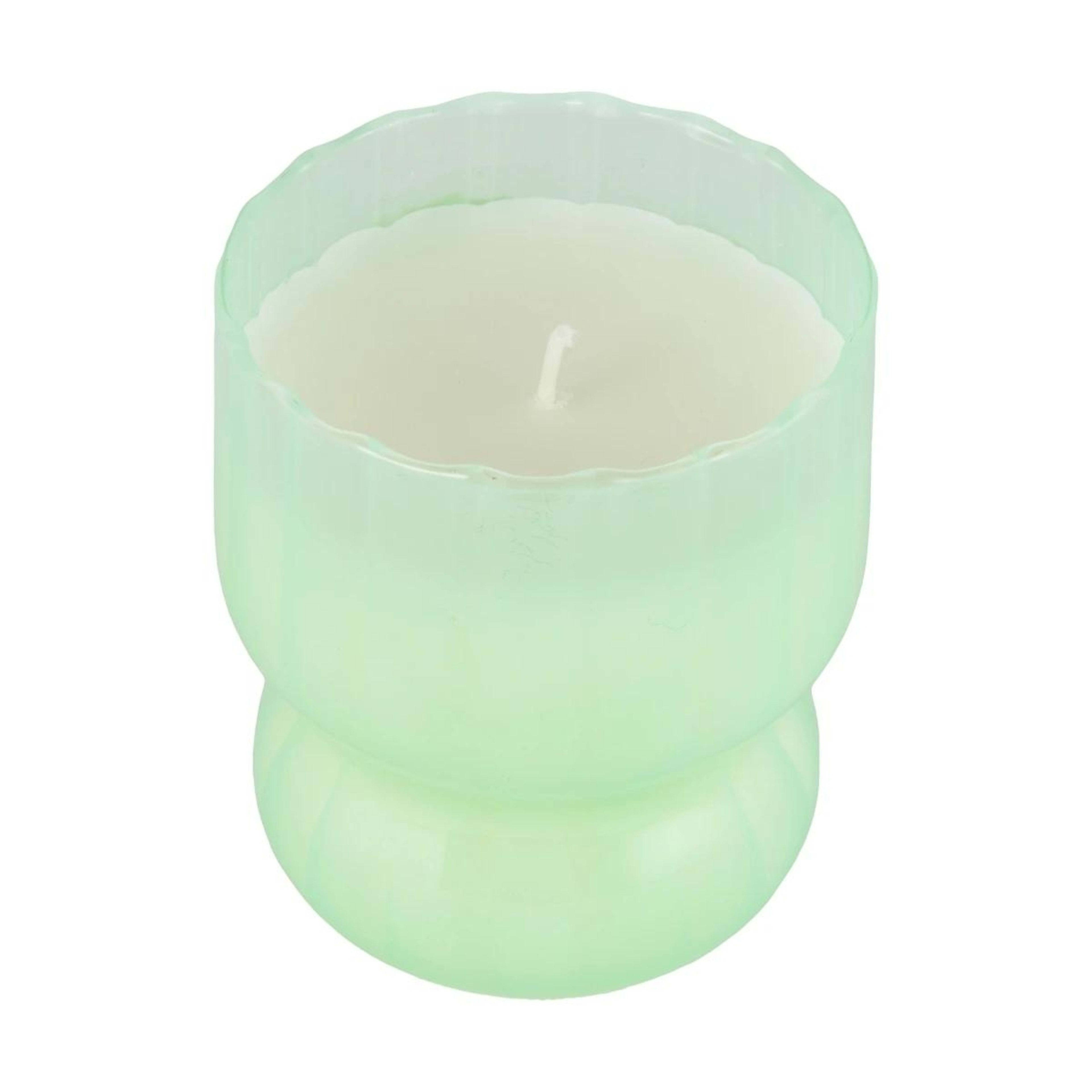 2 Coves of Capri Swirl Glass Candle - Green, 2 of 4
