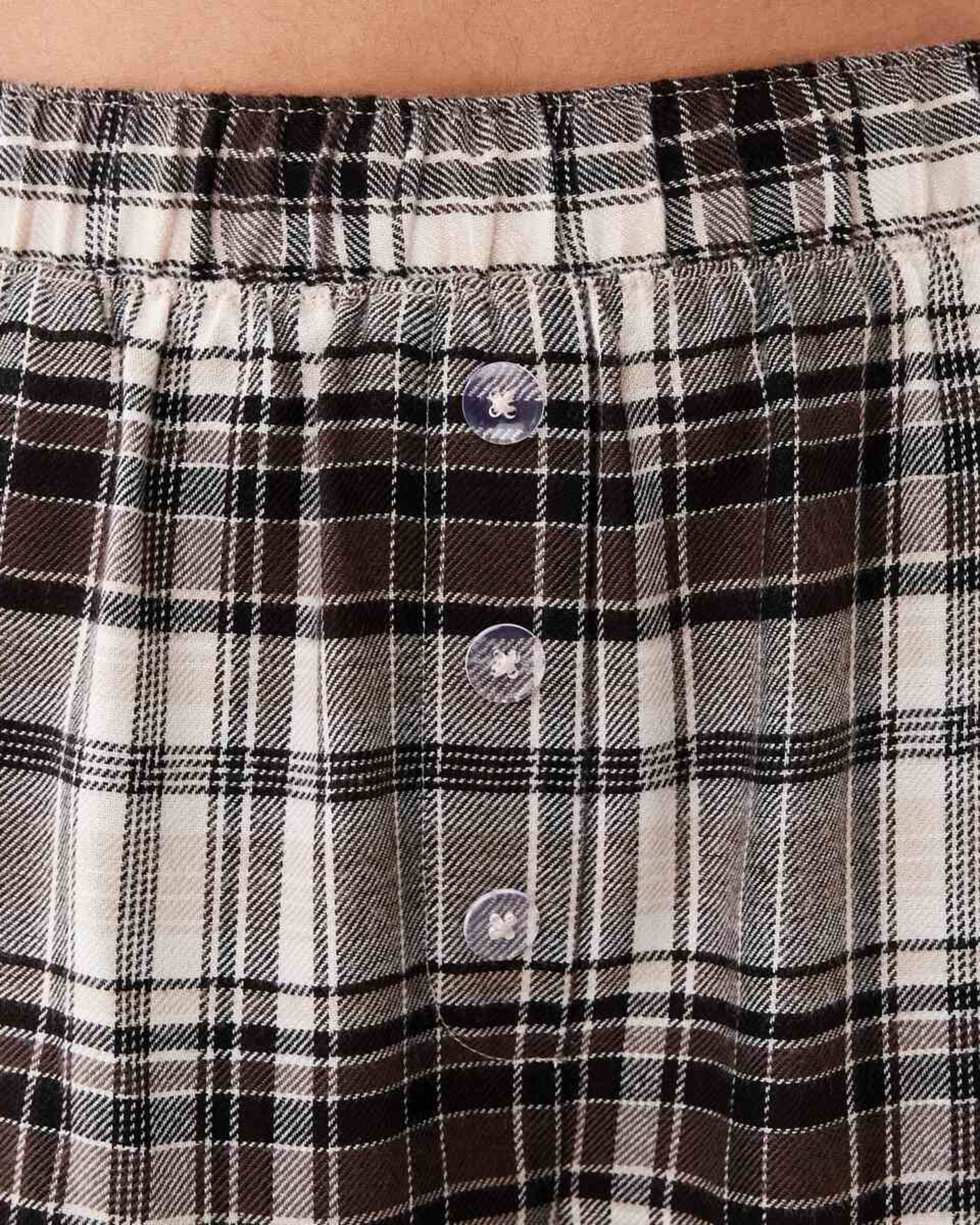4 Boyfriend Flannel Pants Brwn Chk, 4 of 5