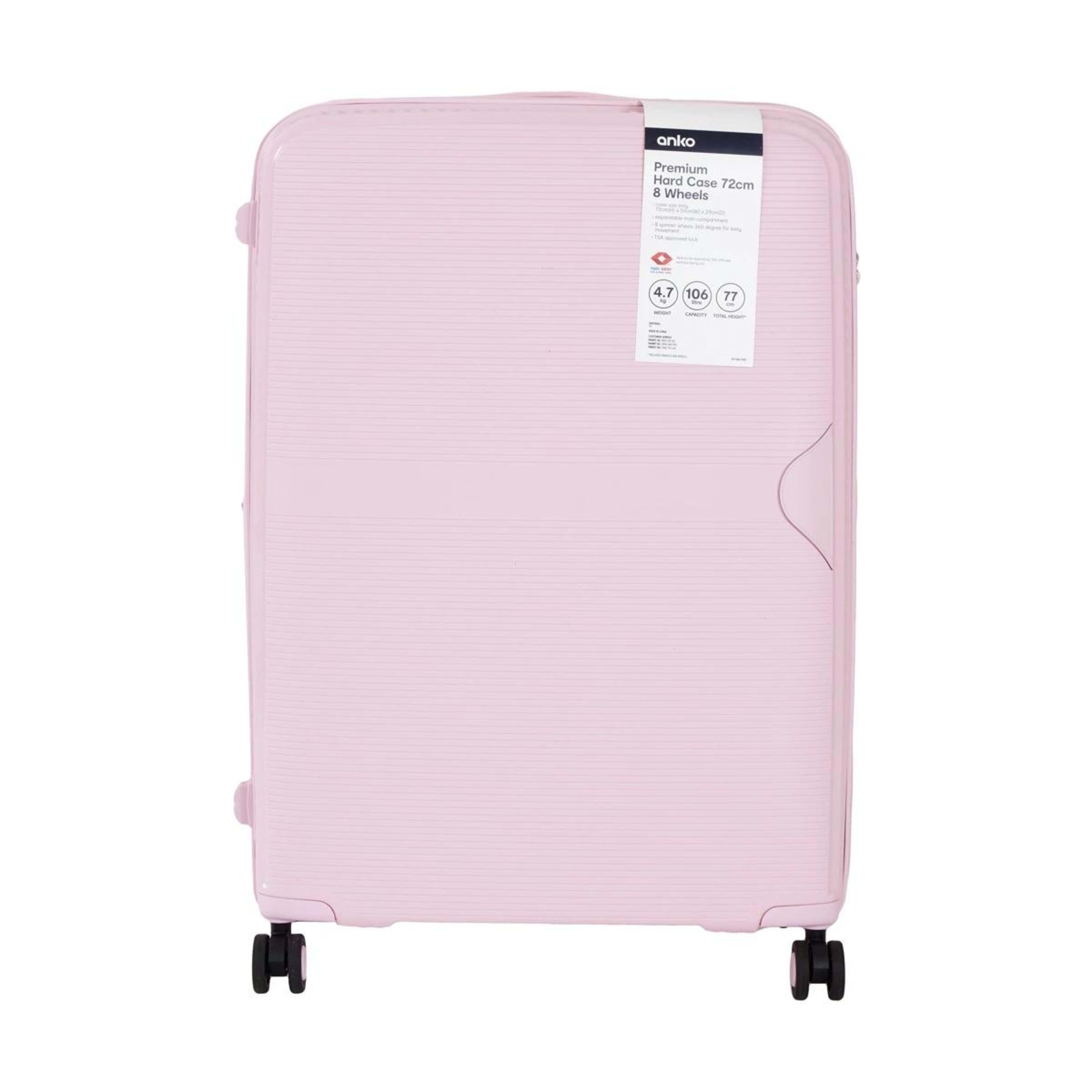 8 72cm Premium 8 Wheels Hard Case - Pink, 8 of 8