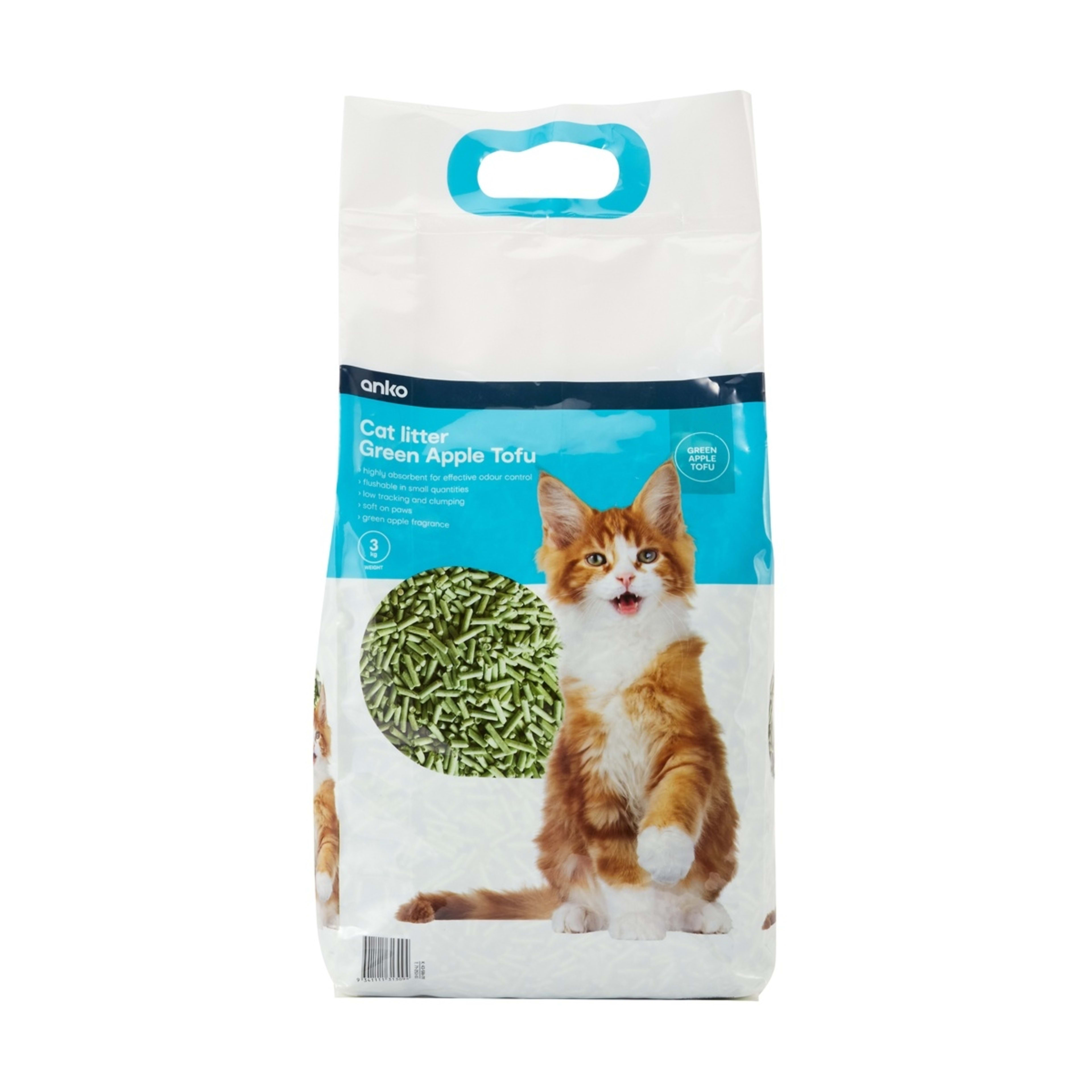 1 Cat Litter Tofu Green Apple 3kg