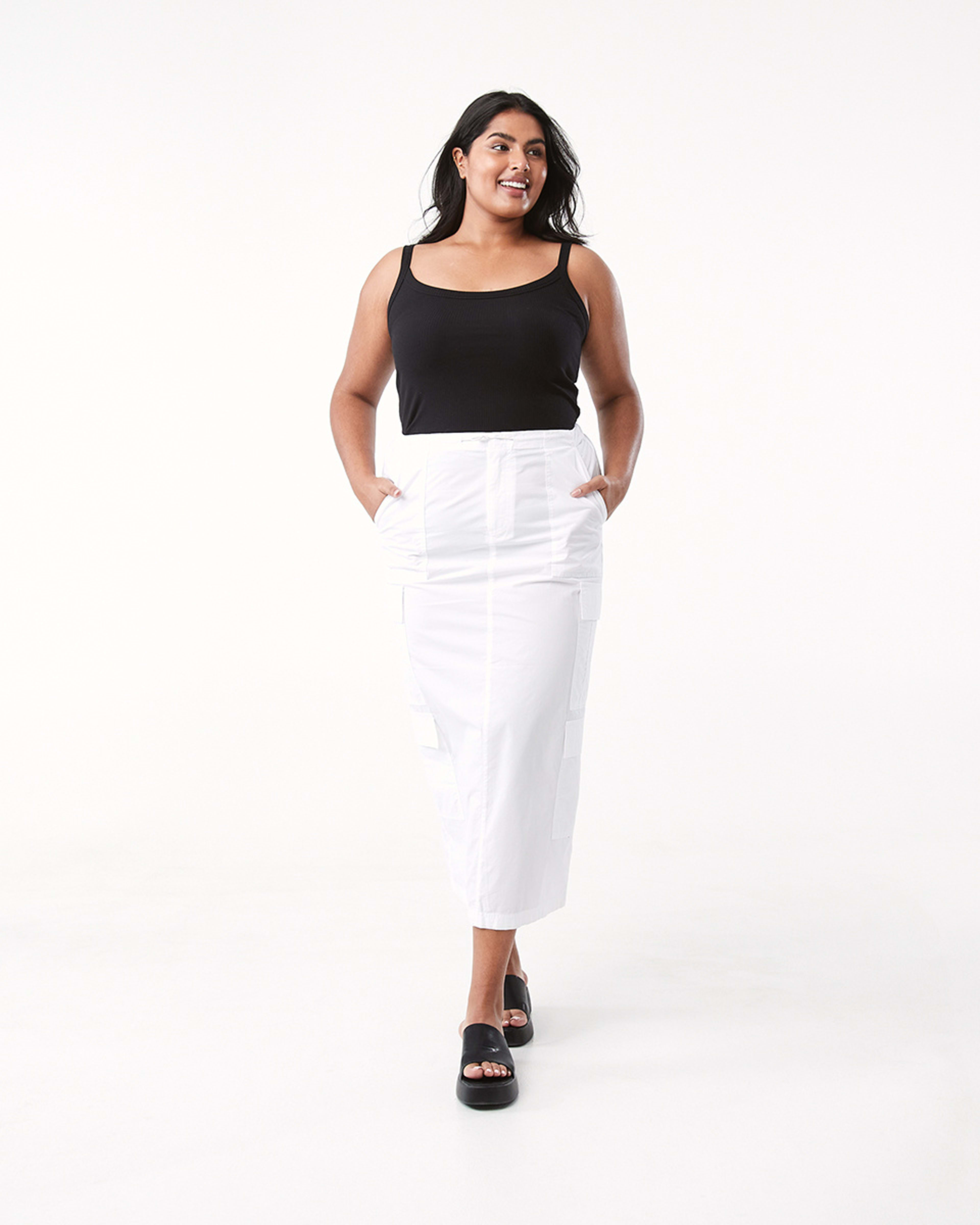 Sleeveless Rib Scoop Cami Top Kmart