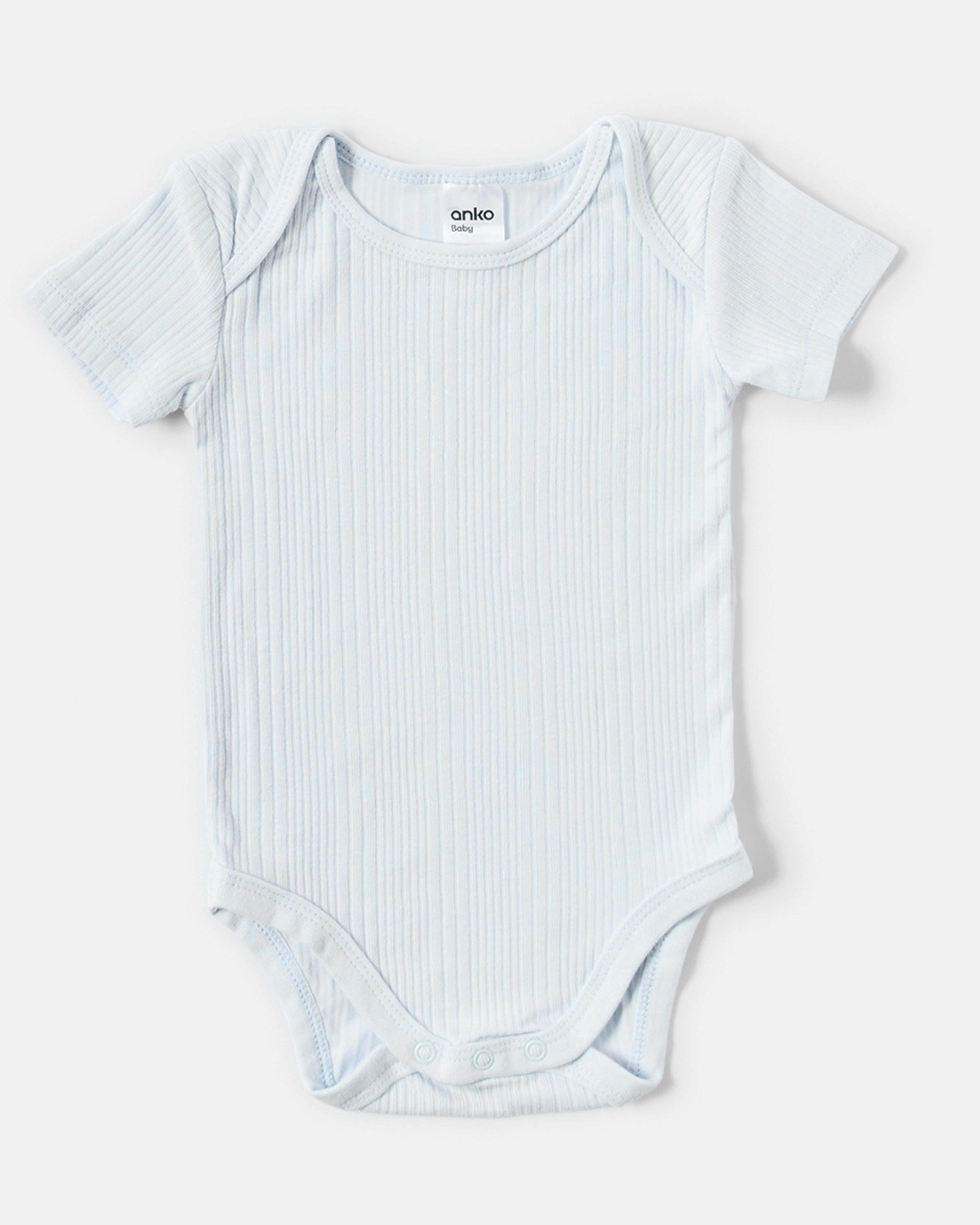 7 5 Pack Short Sleeve Bodysuits Baby Blue Multi Pack, 7 of 10