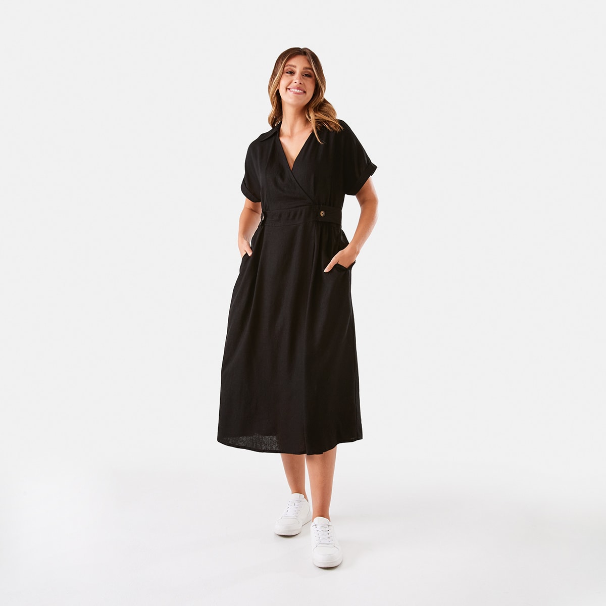 Kmart wrap midi dress hotsell