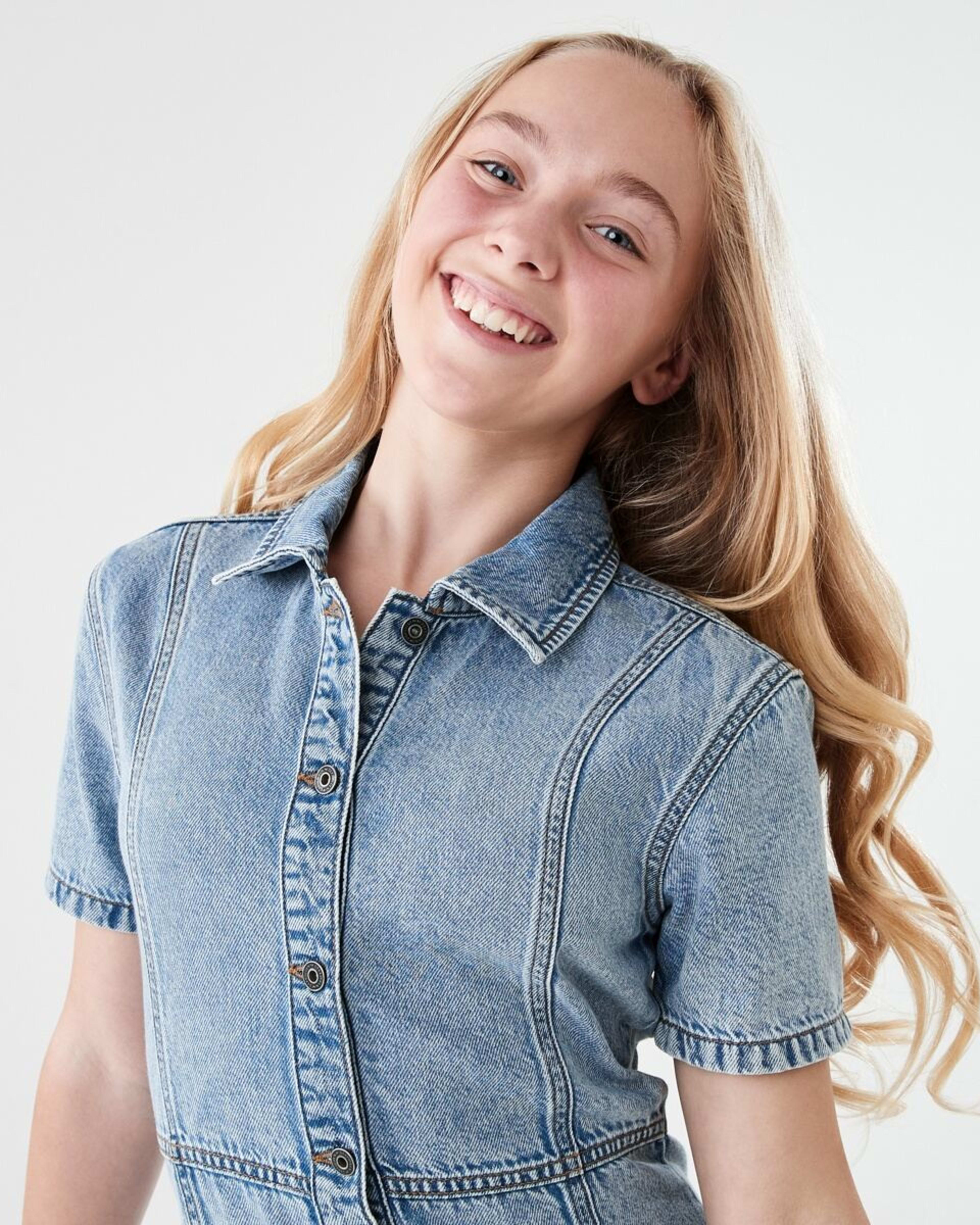3 Denim Dress LIGHT WASH, 3 of 7
