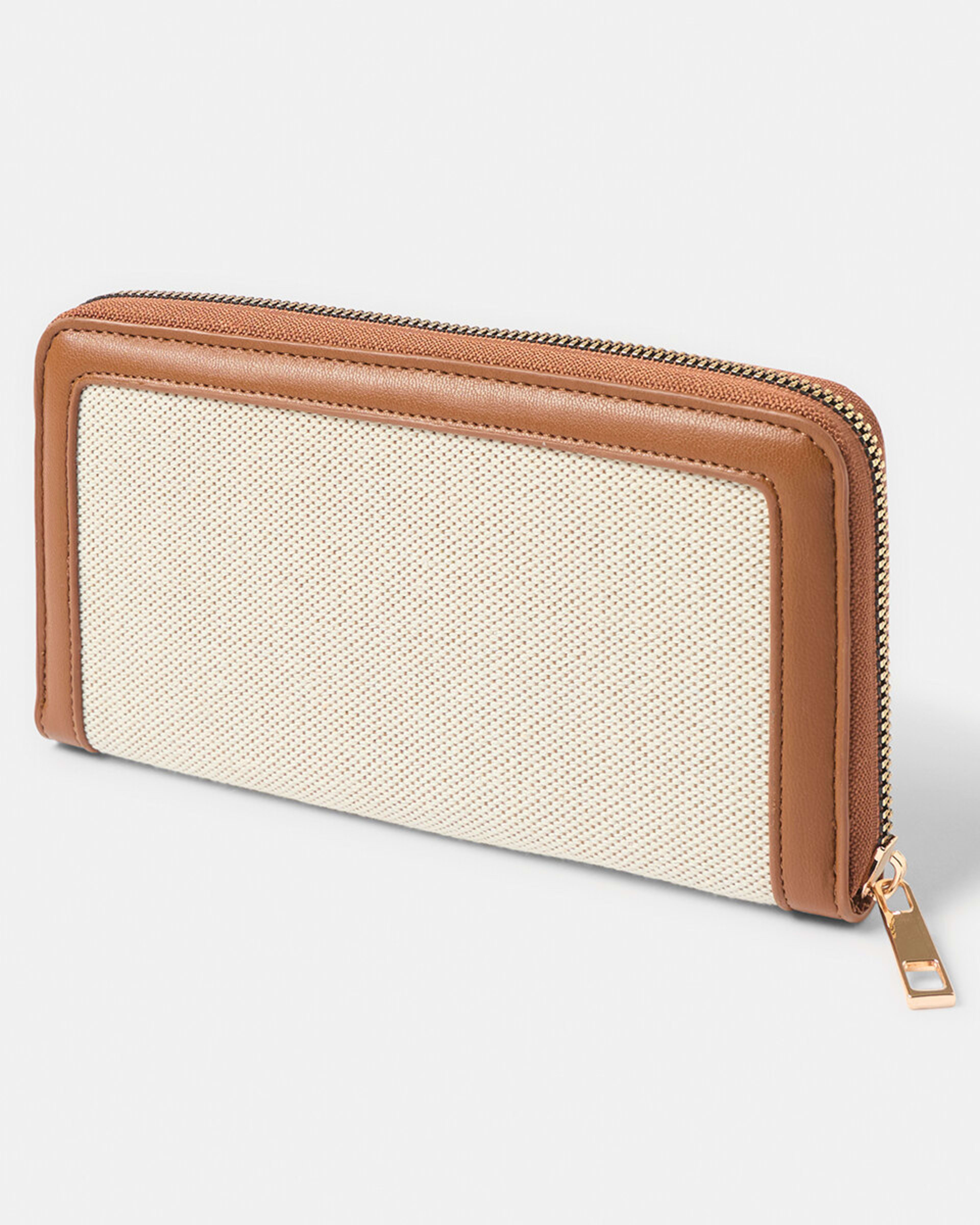 2 Contrast Large Purse Natural, 2 of 5