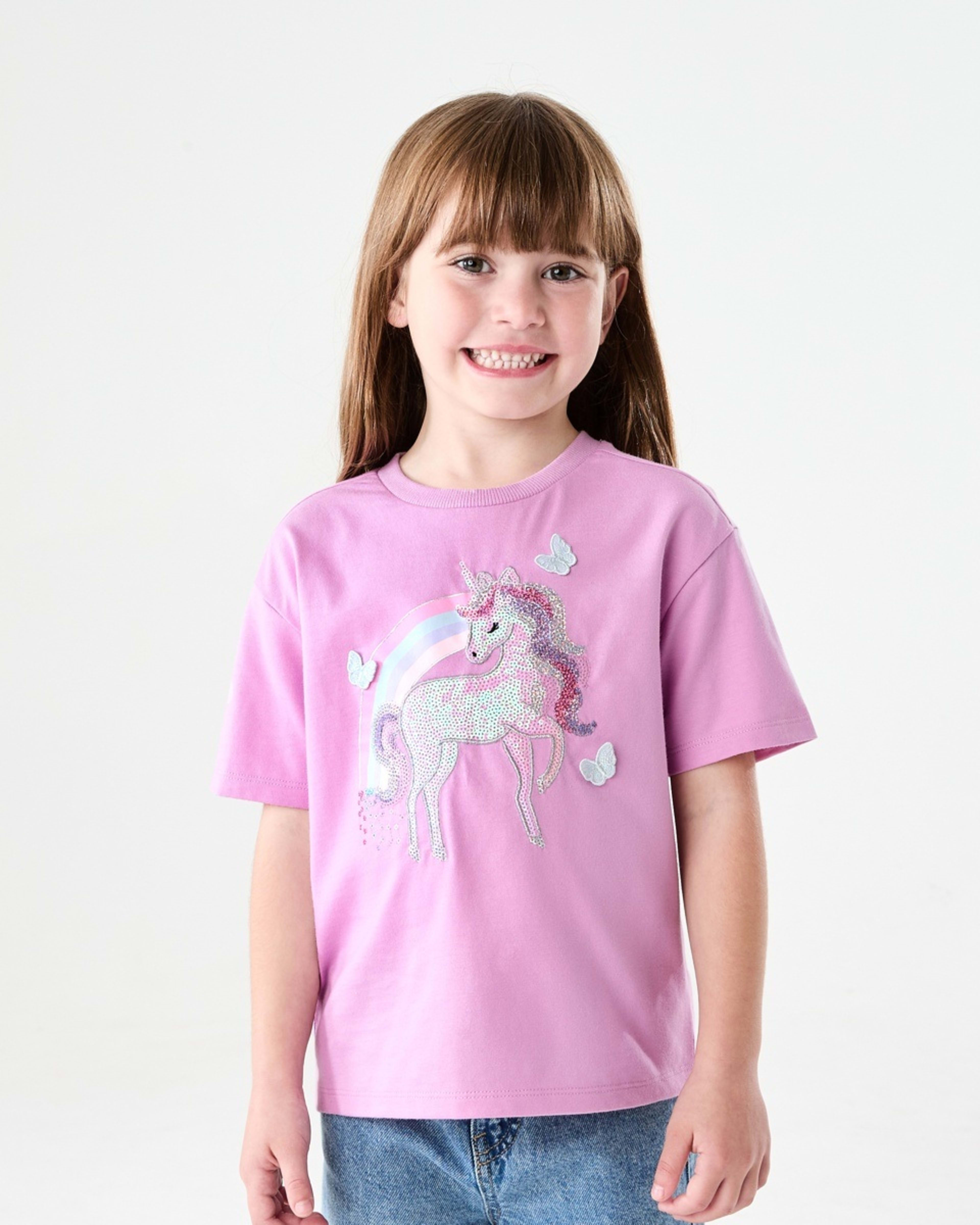 1 Short Sleeve Embellished T-shirt UNICORN FONDANT