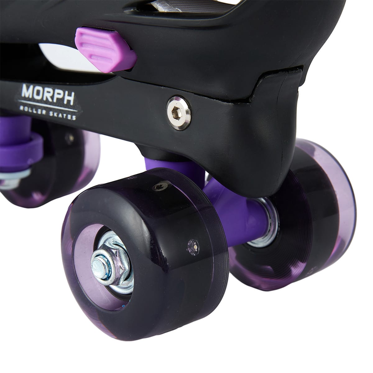Inline and Roller Combo Skates Black and Purple, Size 3 to 6 Kmart