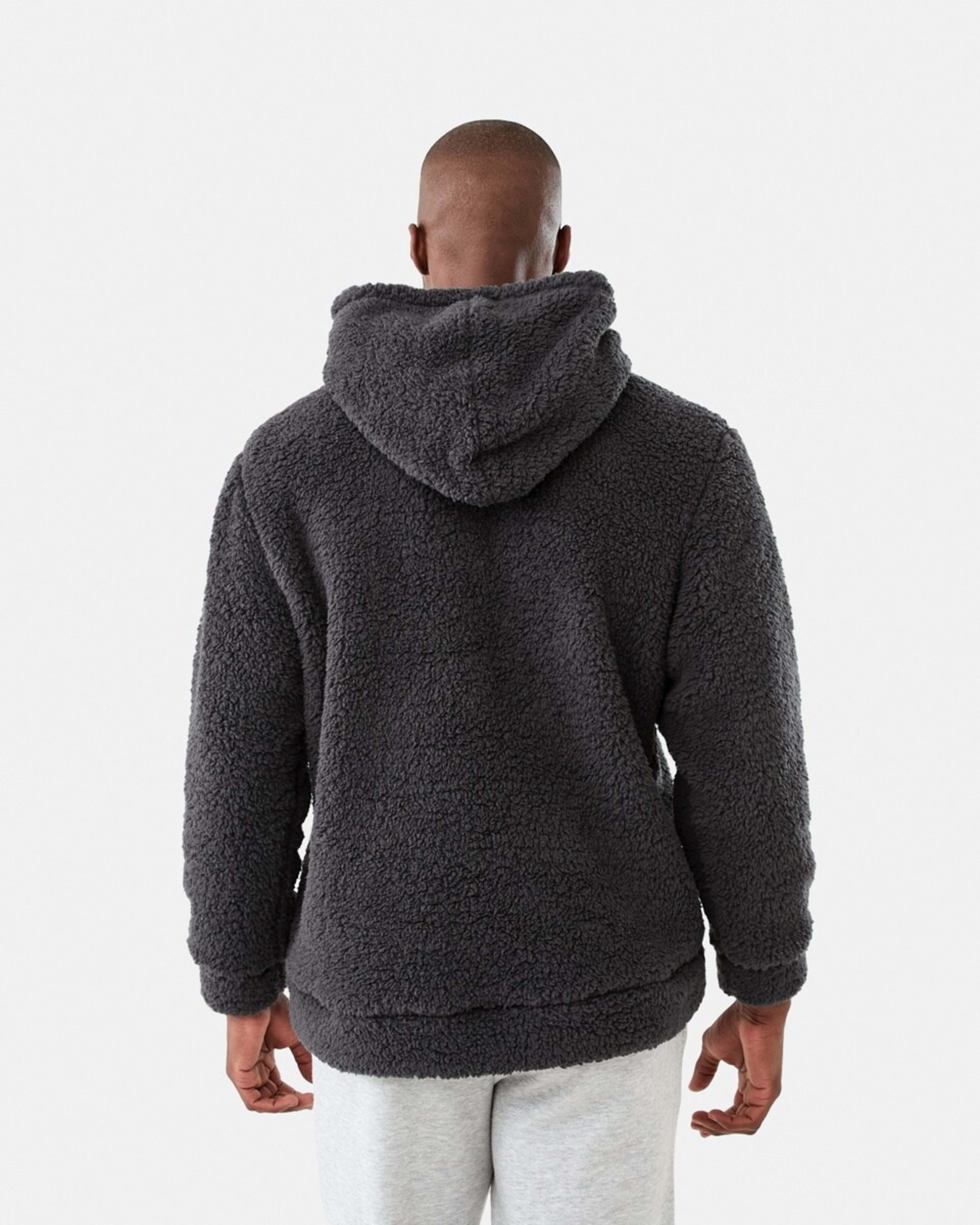 3 Long Sleeve Sherpa Hoodie Charcoal, 3 of 6