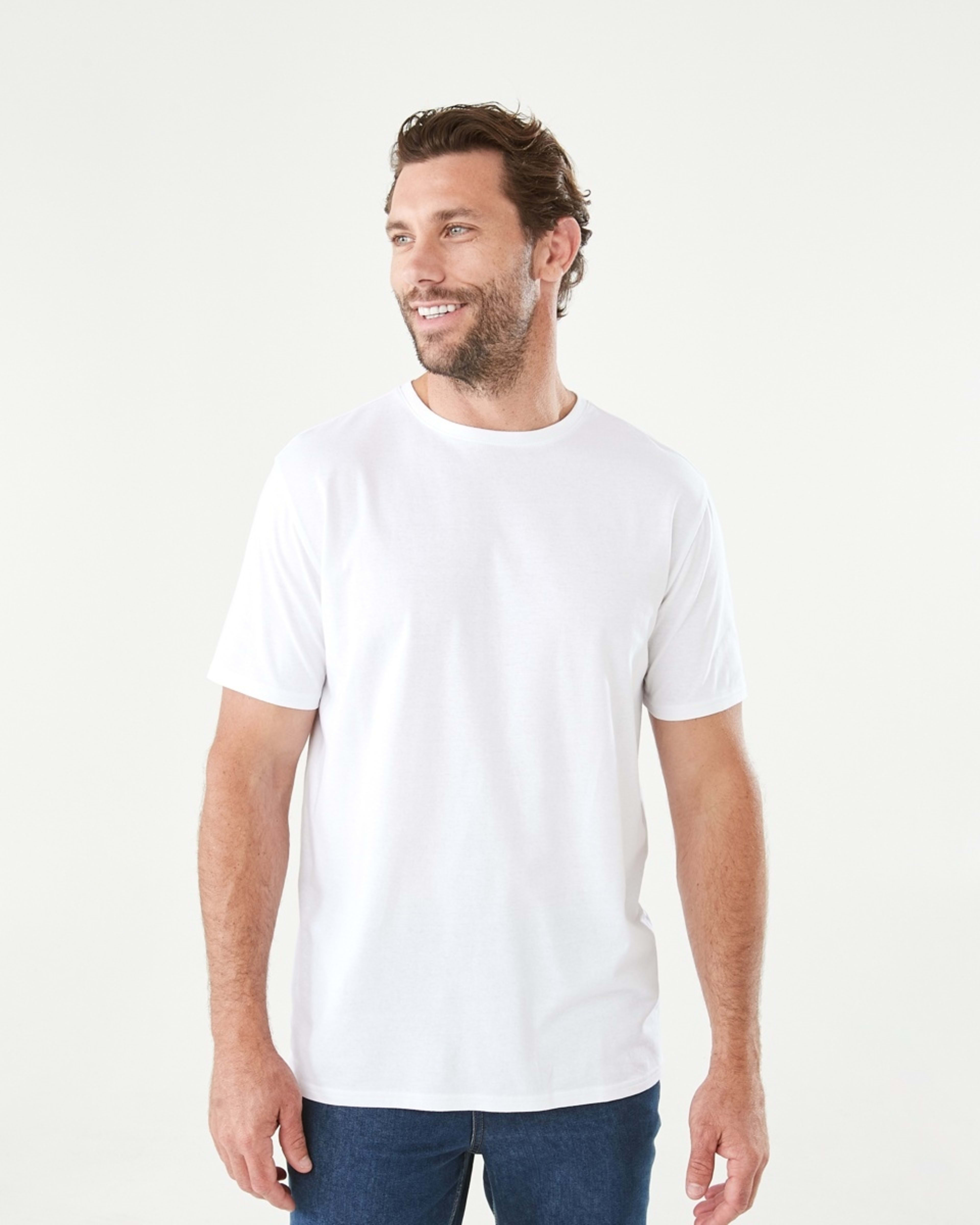1 Plain Crew Neck T-shirt White