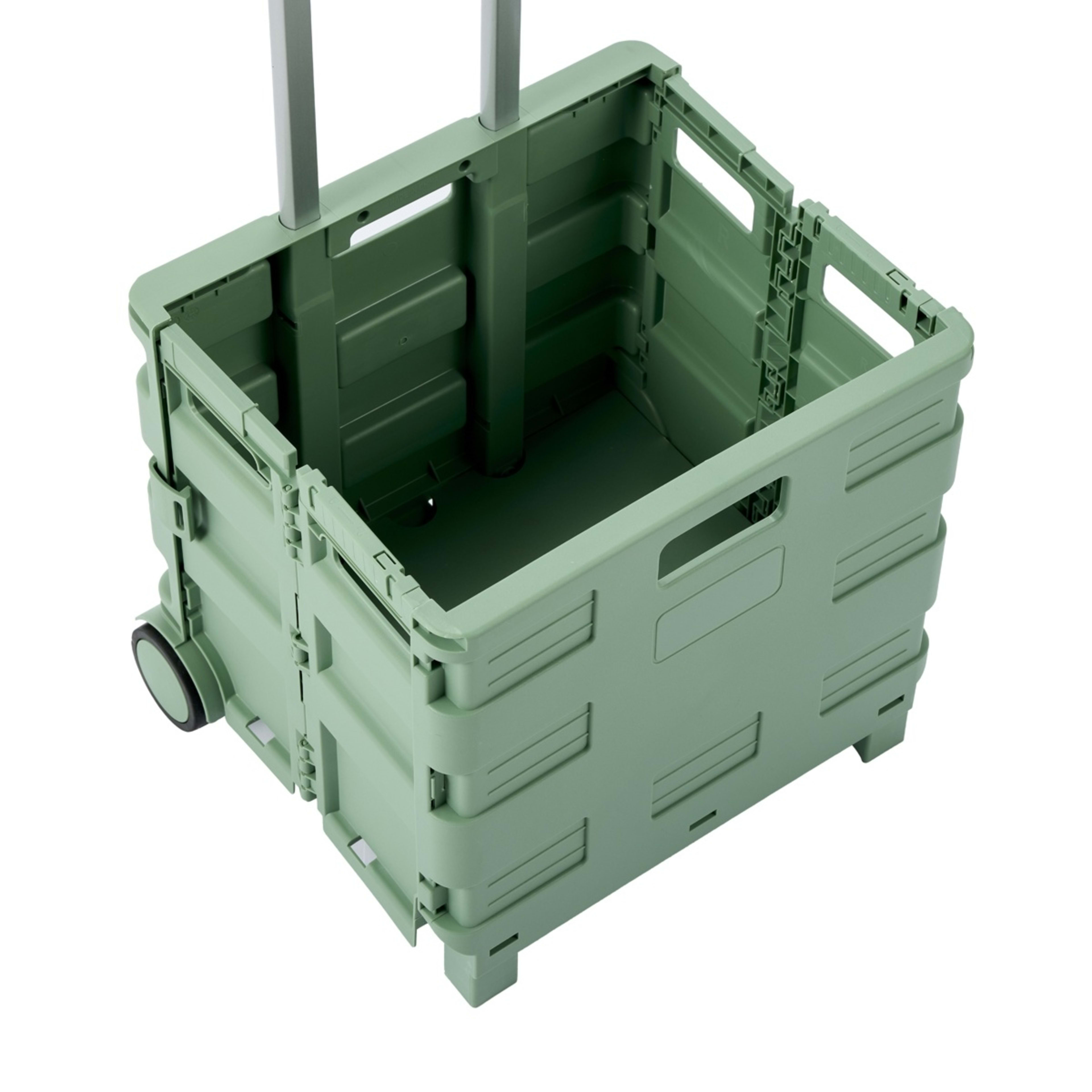 6 Collapsible Trolley Box - Sage, 6 of 10