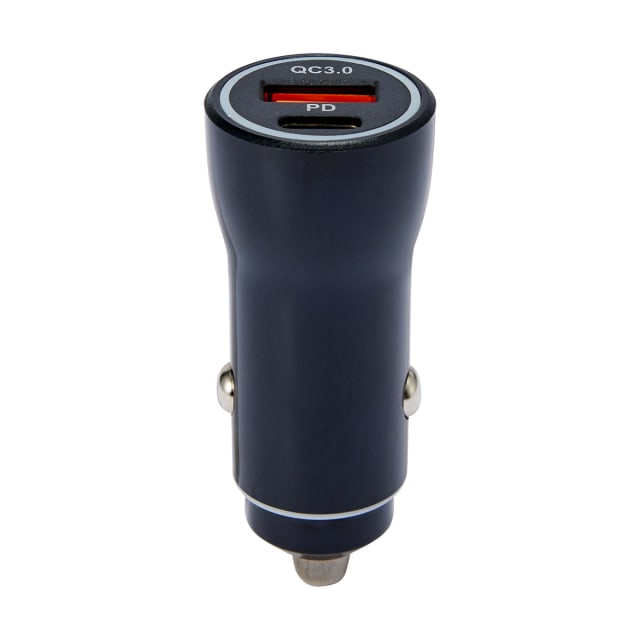 2 Port USB Car Charger Black Kmart