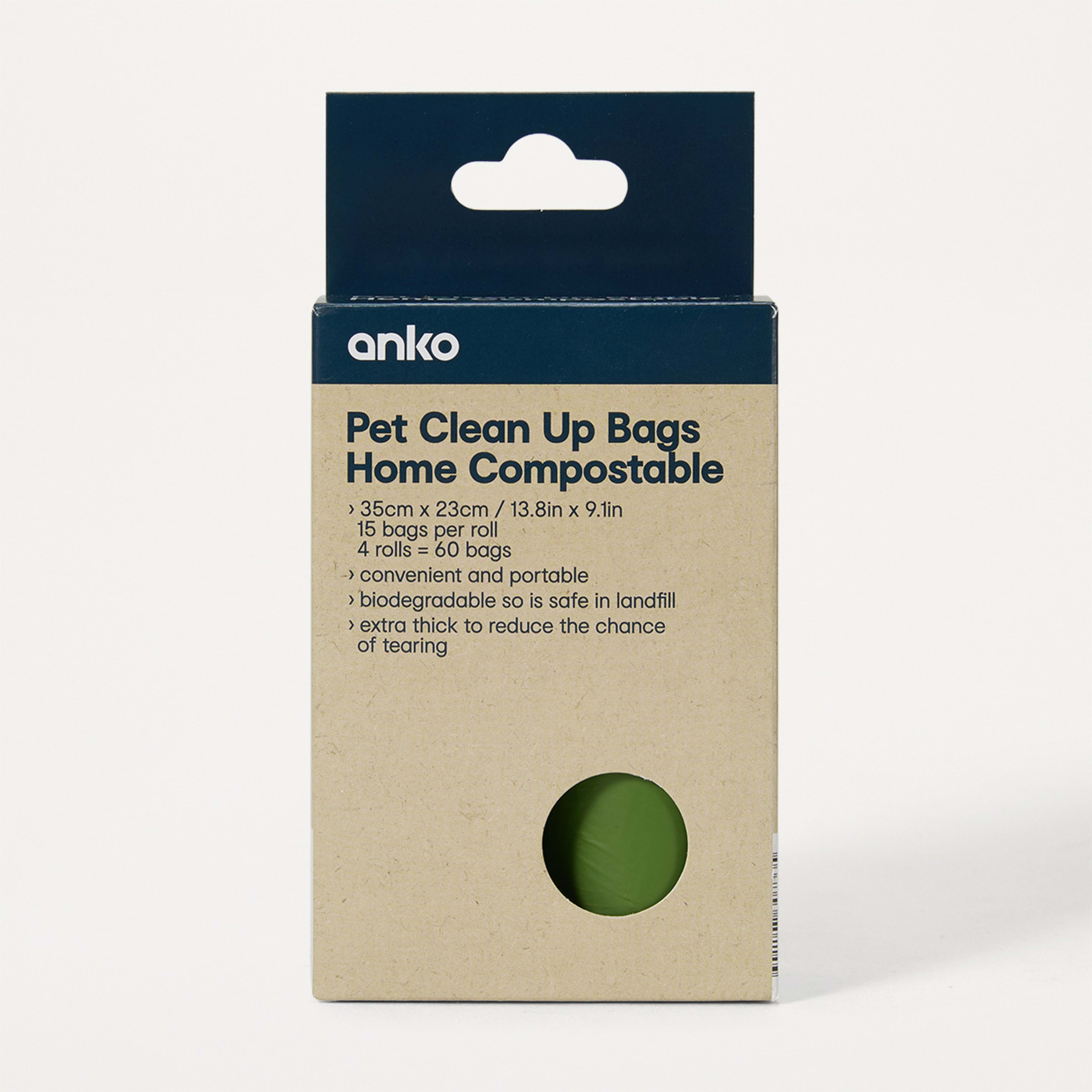 Pet Clean Up Bags Compostable 60 Pack Kmart