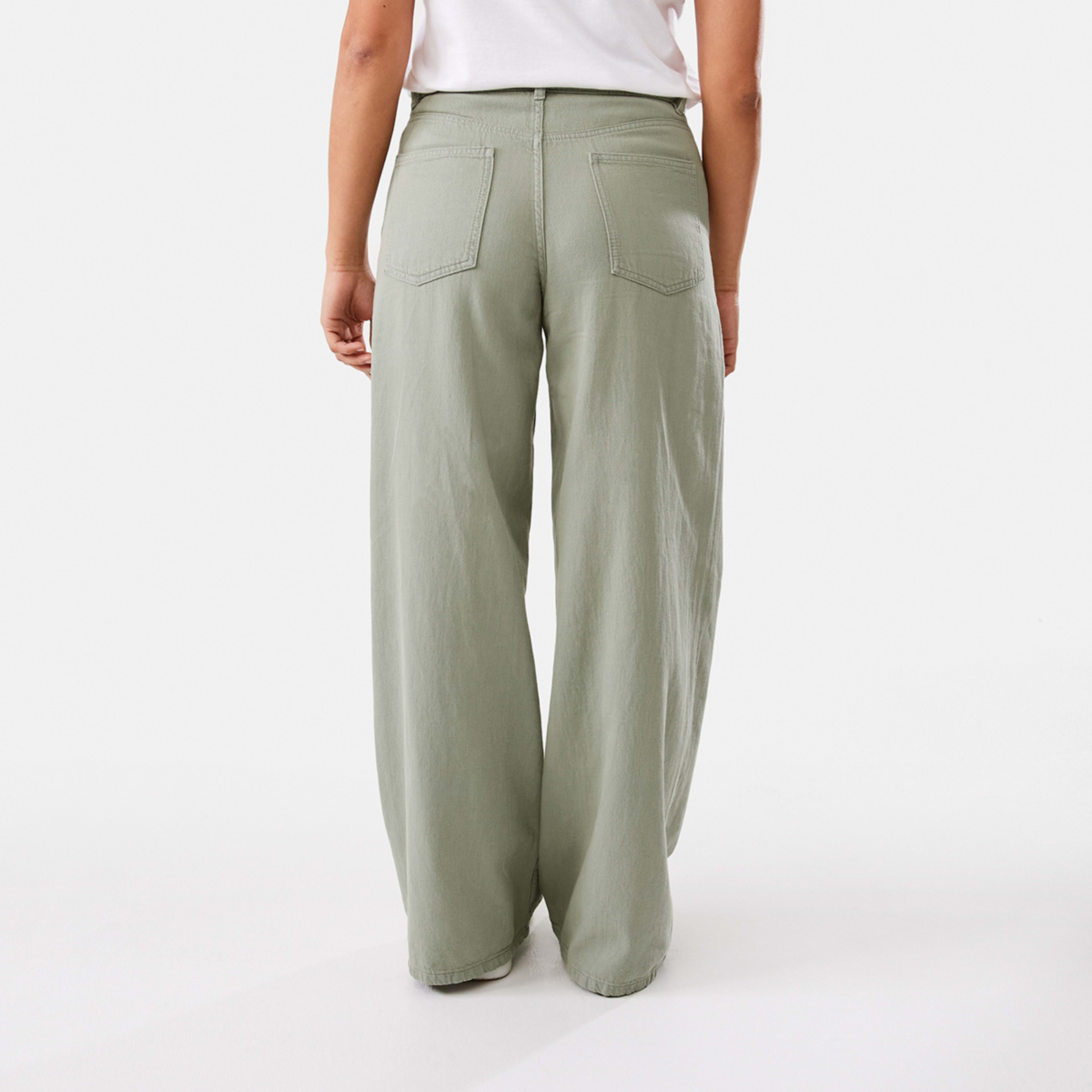 3 Lightweight Wide Leg Jeans Soft Khaki, 3 of 5