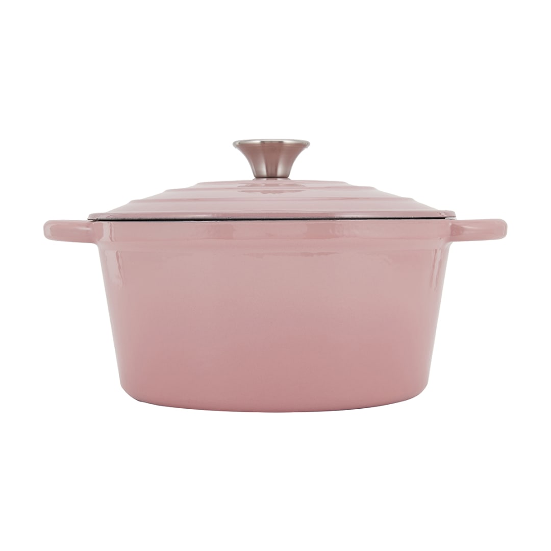 4L Cast Iron Casserole Blush Kmart