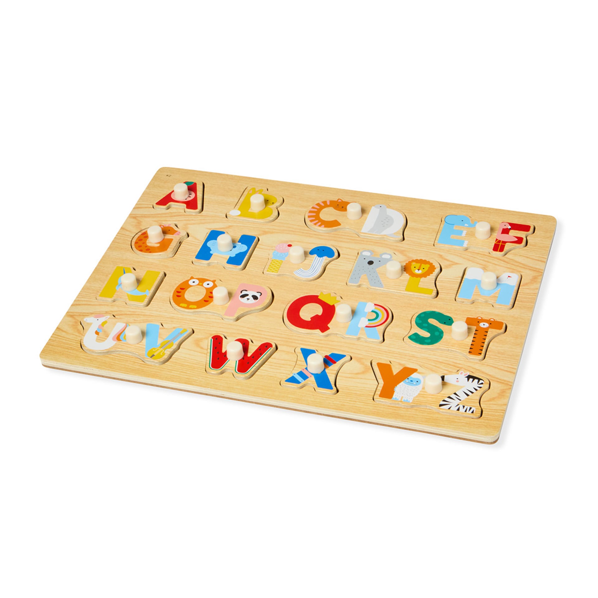 Wooden Alphabet Peg Puzzle Kmart